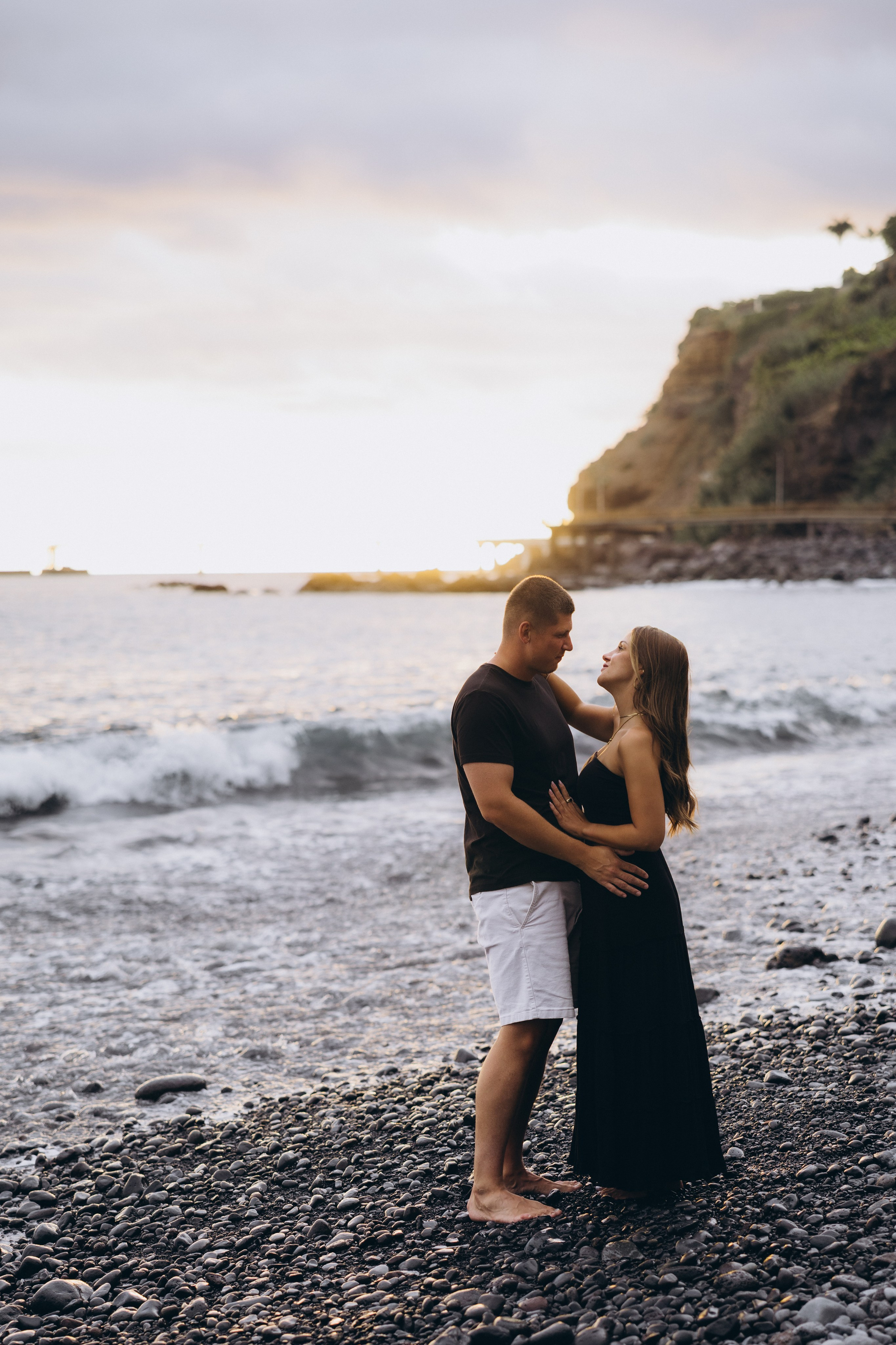 Couple Mini Photoshoot at Sunset on Formosa Beach, Madeira | Romantic Photography