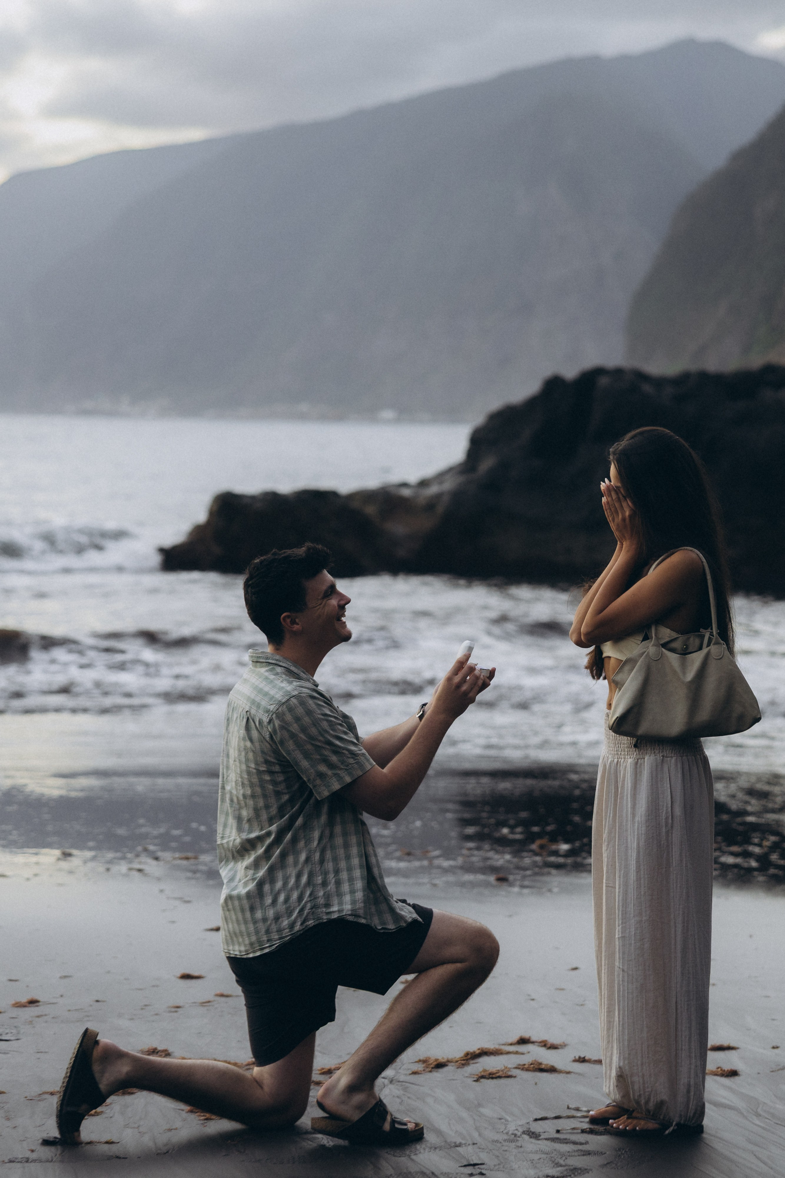 Secret Proposal at Seixal Beach & São Lourenço Engagement | Madeira Photographer