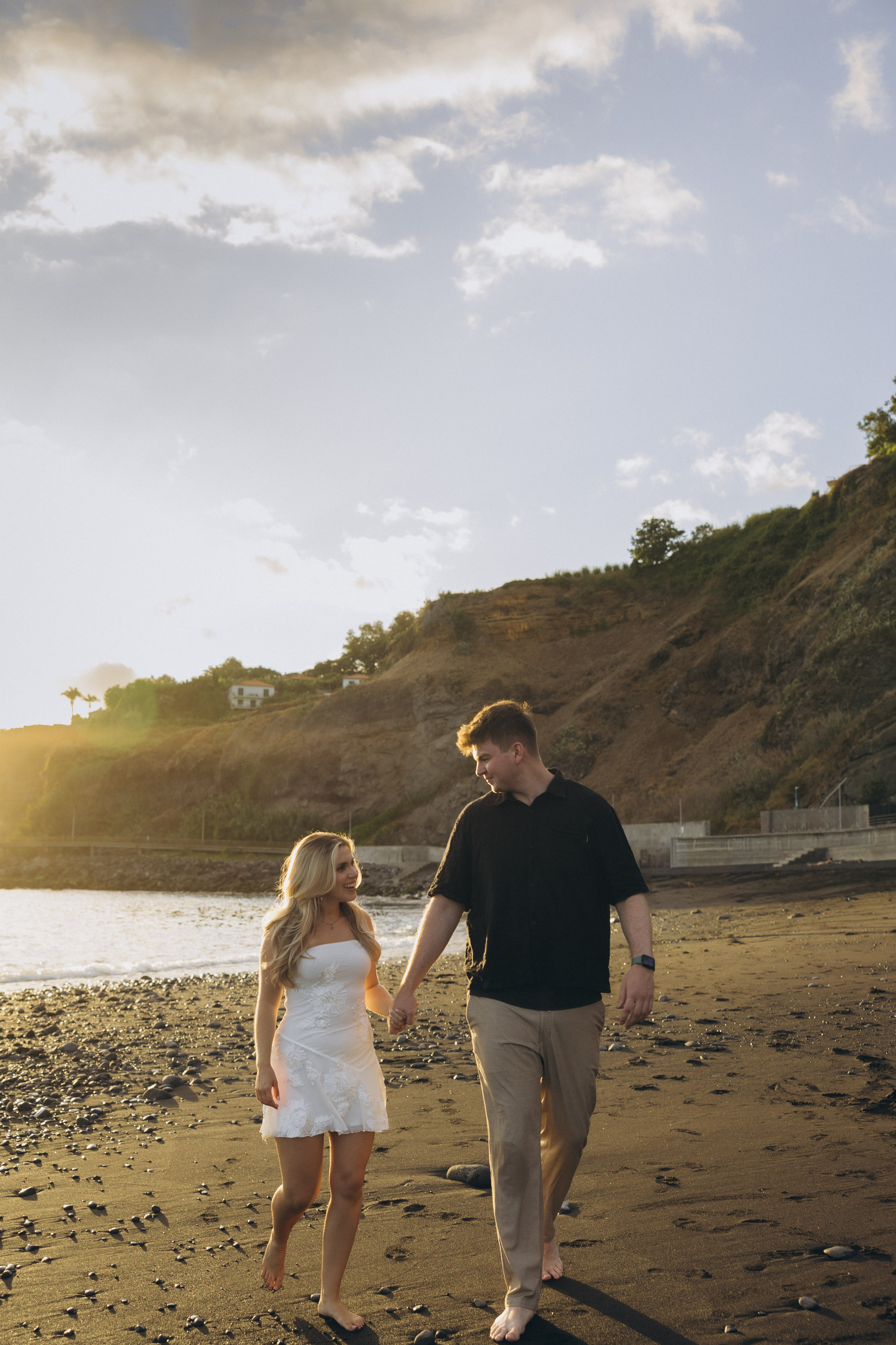 Secret Proposal at Formosa Beach, Funchal | Sunset Engagement Photographer