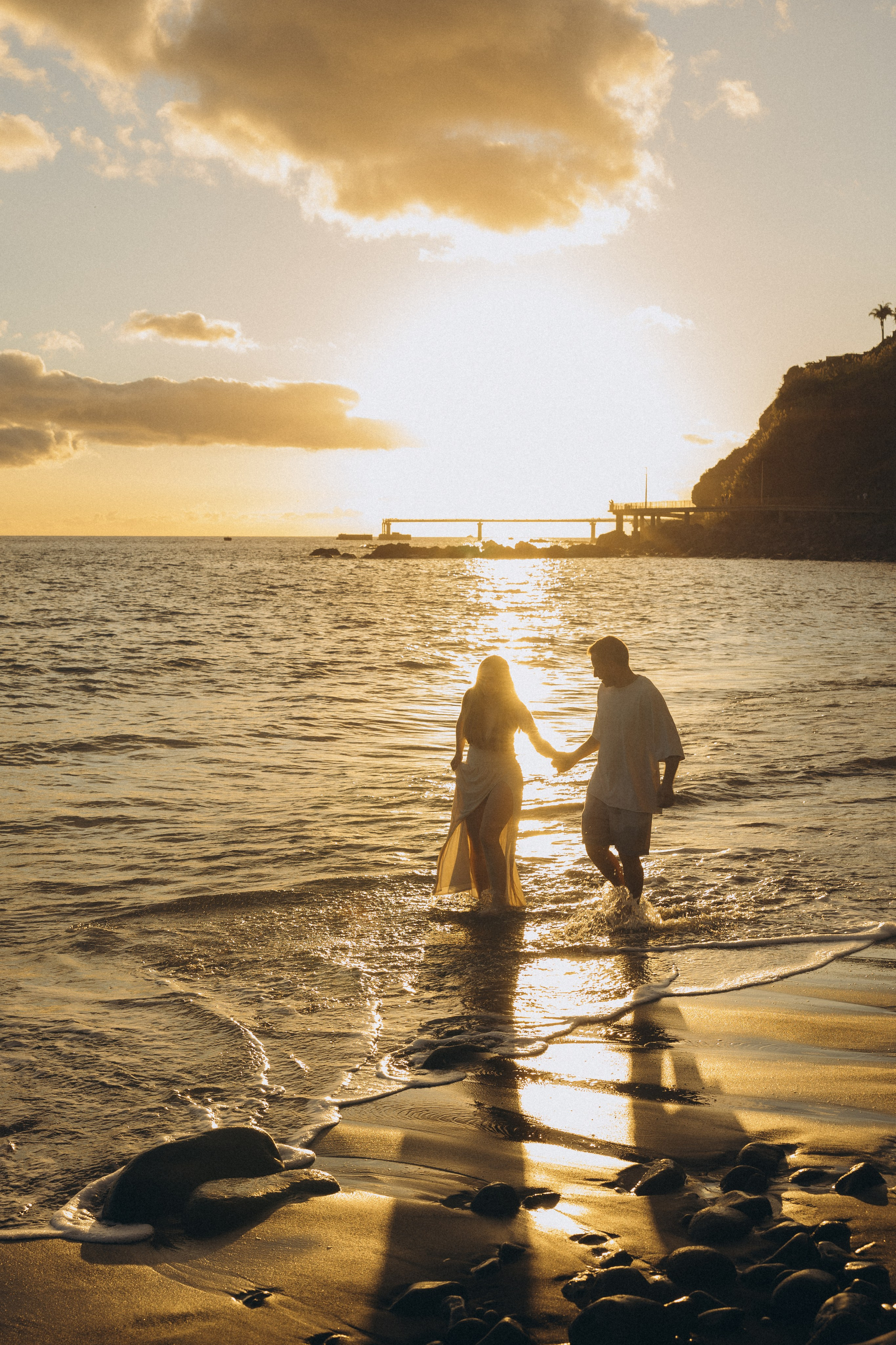 Couple Mini Photoshoot at Sunset on Formosa Beach, Madeira | Romantic Photography