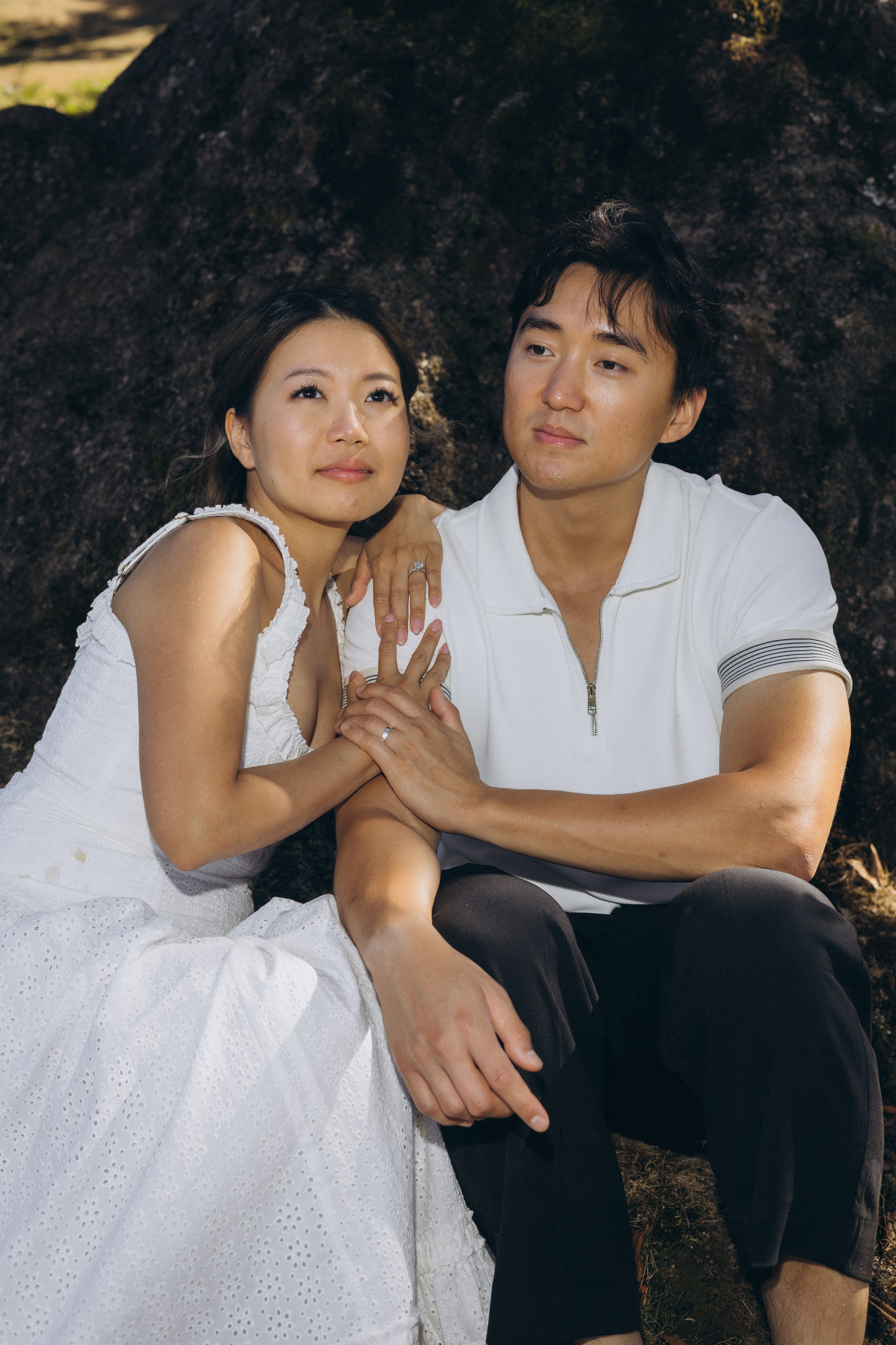 Honeymoon Photoshoot at Seixal Beach & Fanal Forest | Madeira Couple Photographer