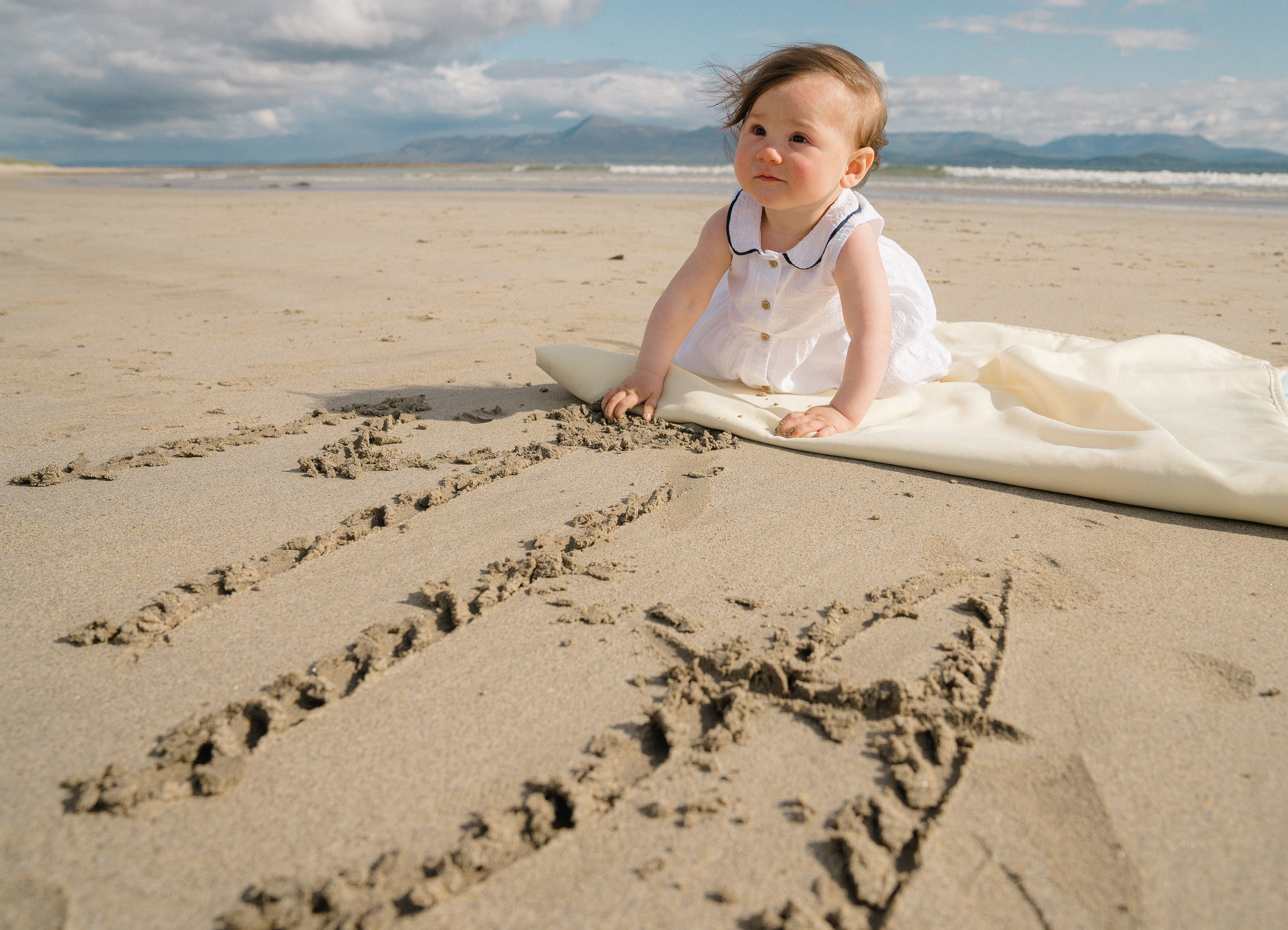 Darya and Mia at the ocean. Wedding and family photographer Ireland