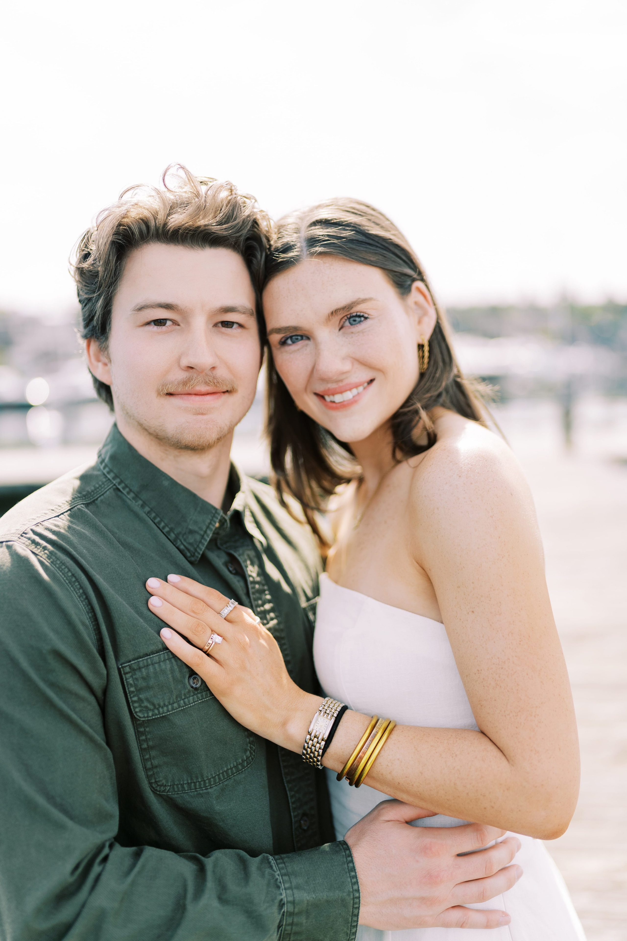 Engagement photo shoot Jake & Caroline / May 2024. Marina Park|Kirkland, WA. EVAN ARISTOV WEDDING PHOTOGRAPHY — Seattle Wedding Photographer