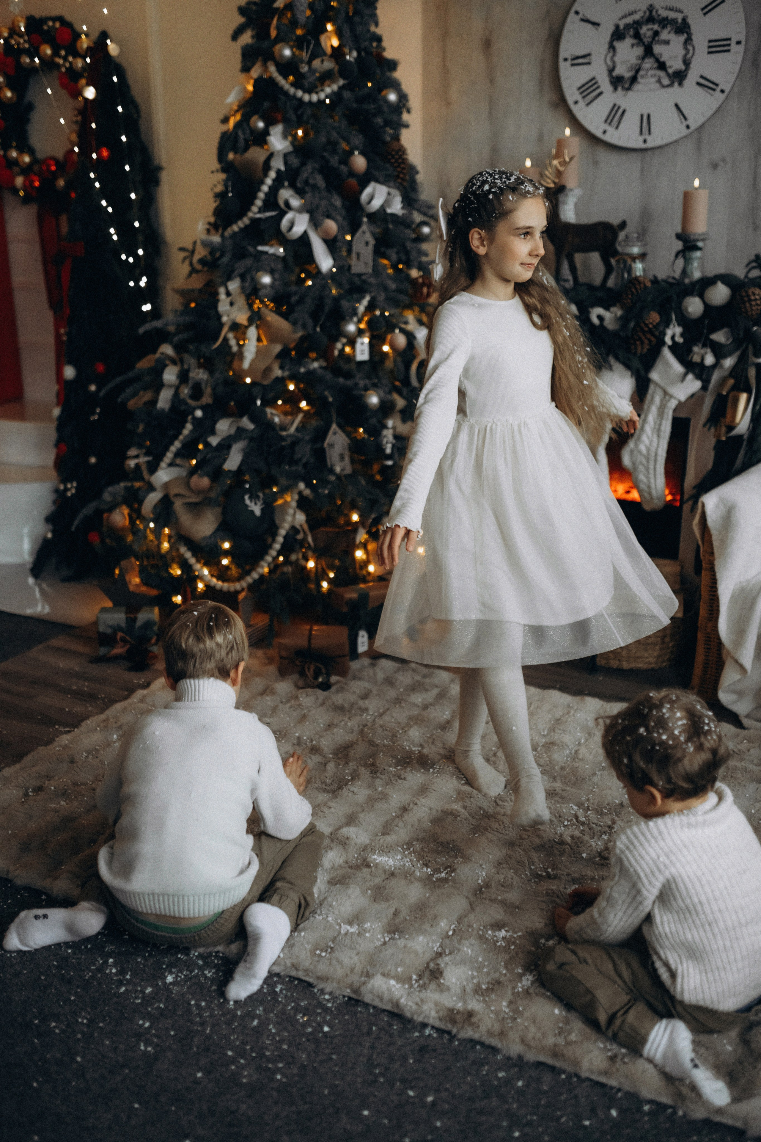 Новогодняя фотосессия в студии. Семейный фотограф Лейпциг, Германия