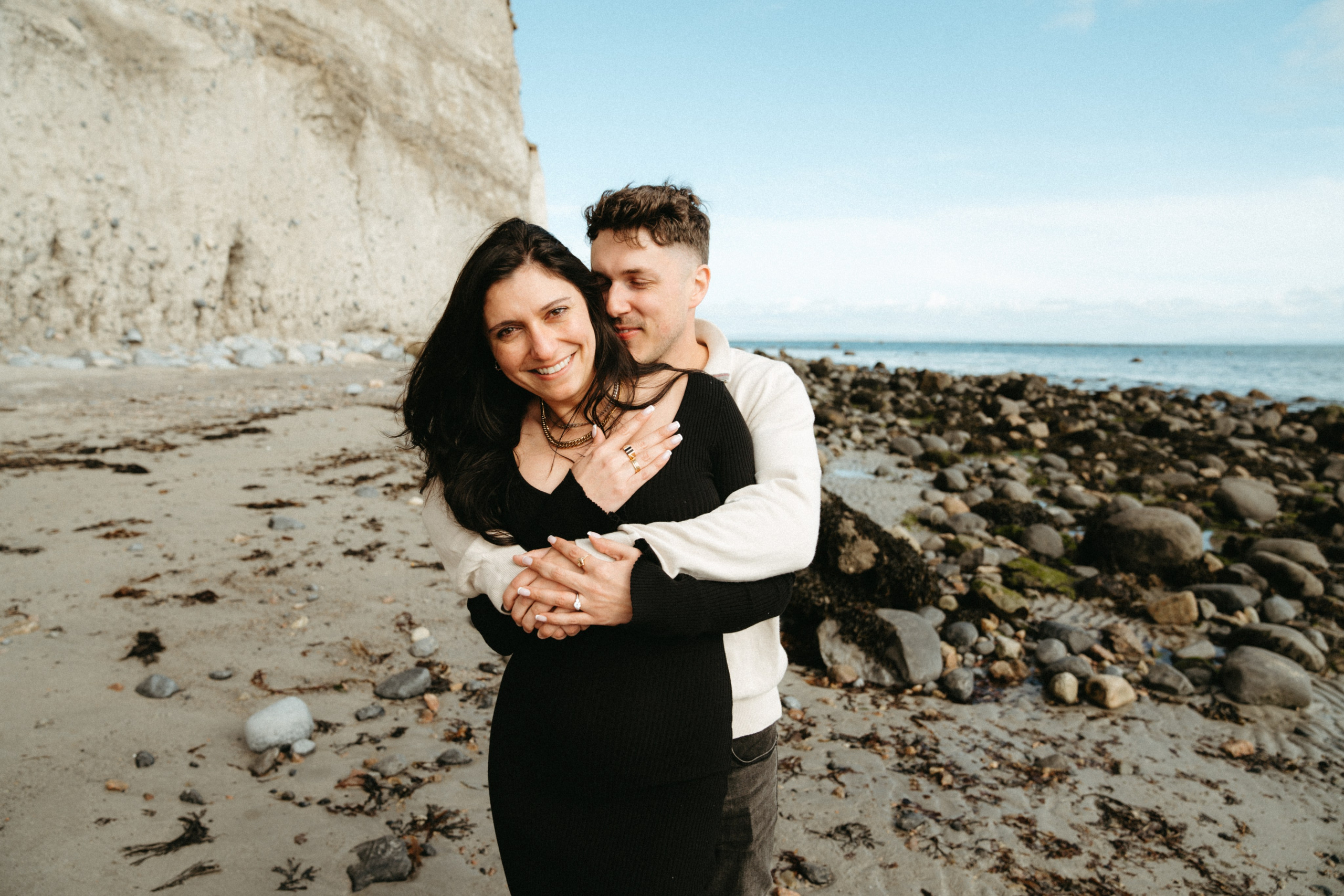 Proposal at Silverstrand Beach, co Galway. Wedding and family photographer Ireland