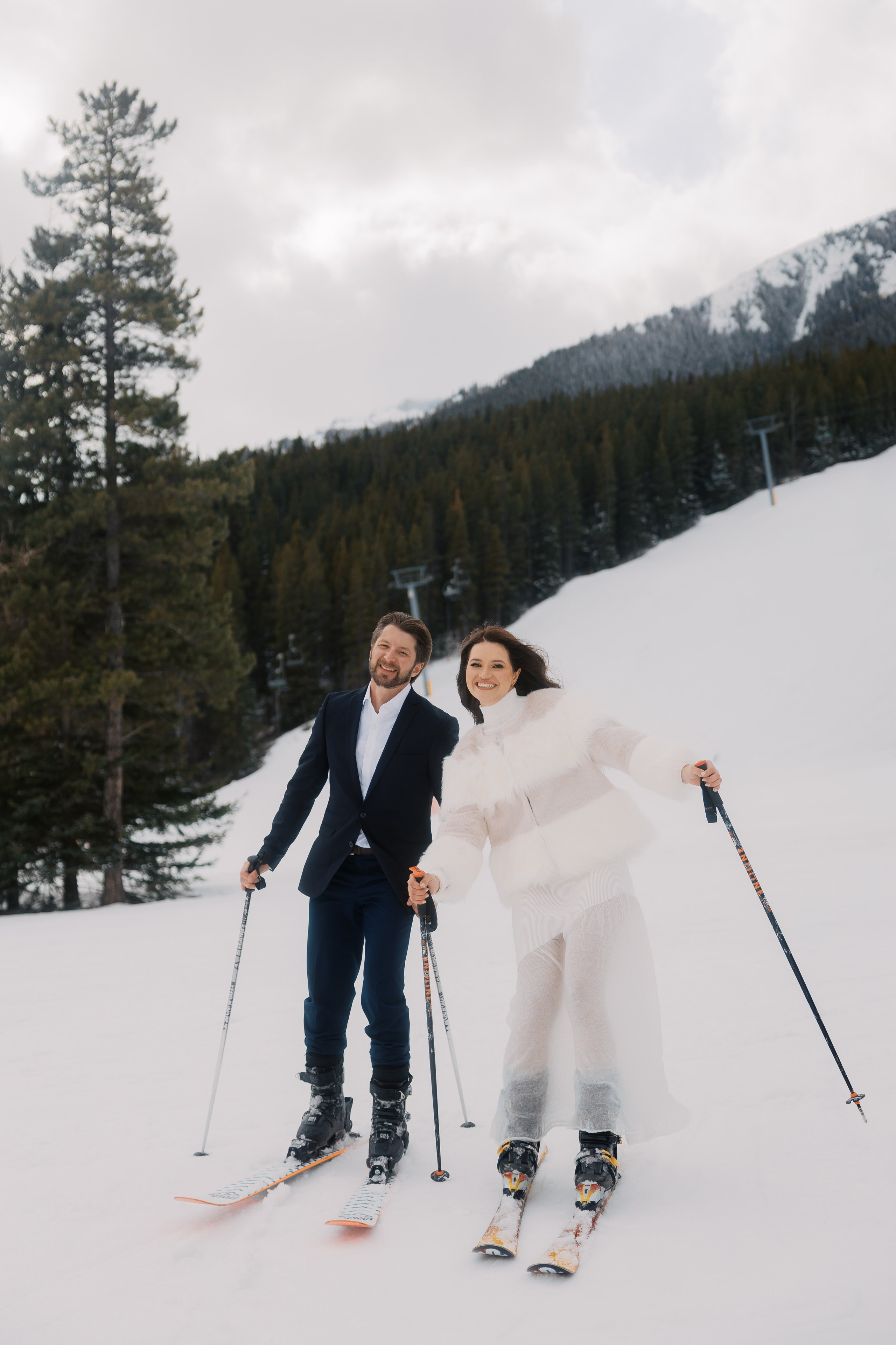 Ski engagement session. Home