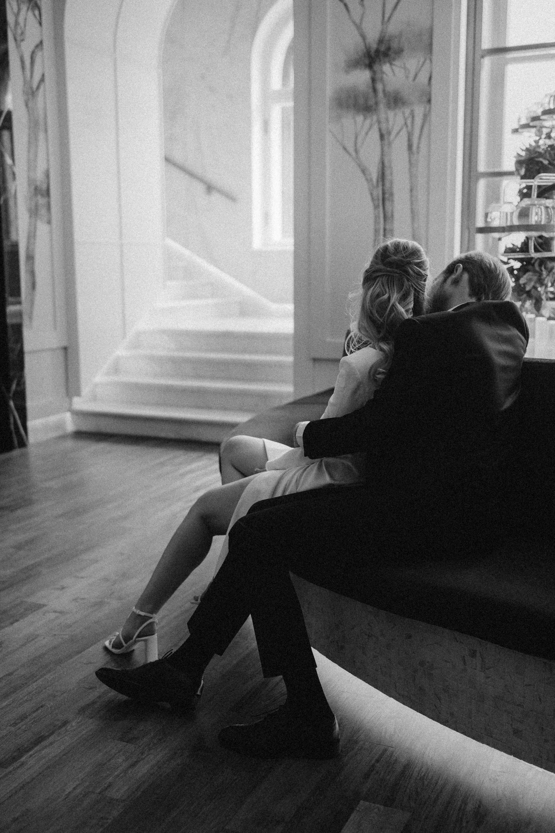 Wedding photoshoot in the historical cinema. Wedding & Family photographer in County Donegal and Dublin, Ireland