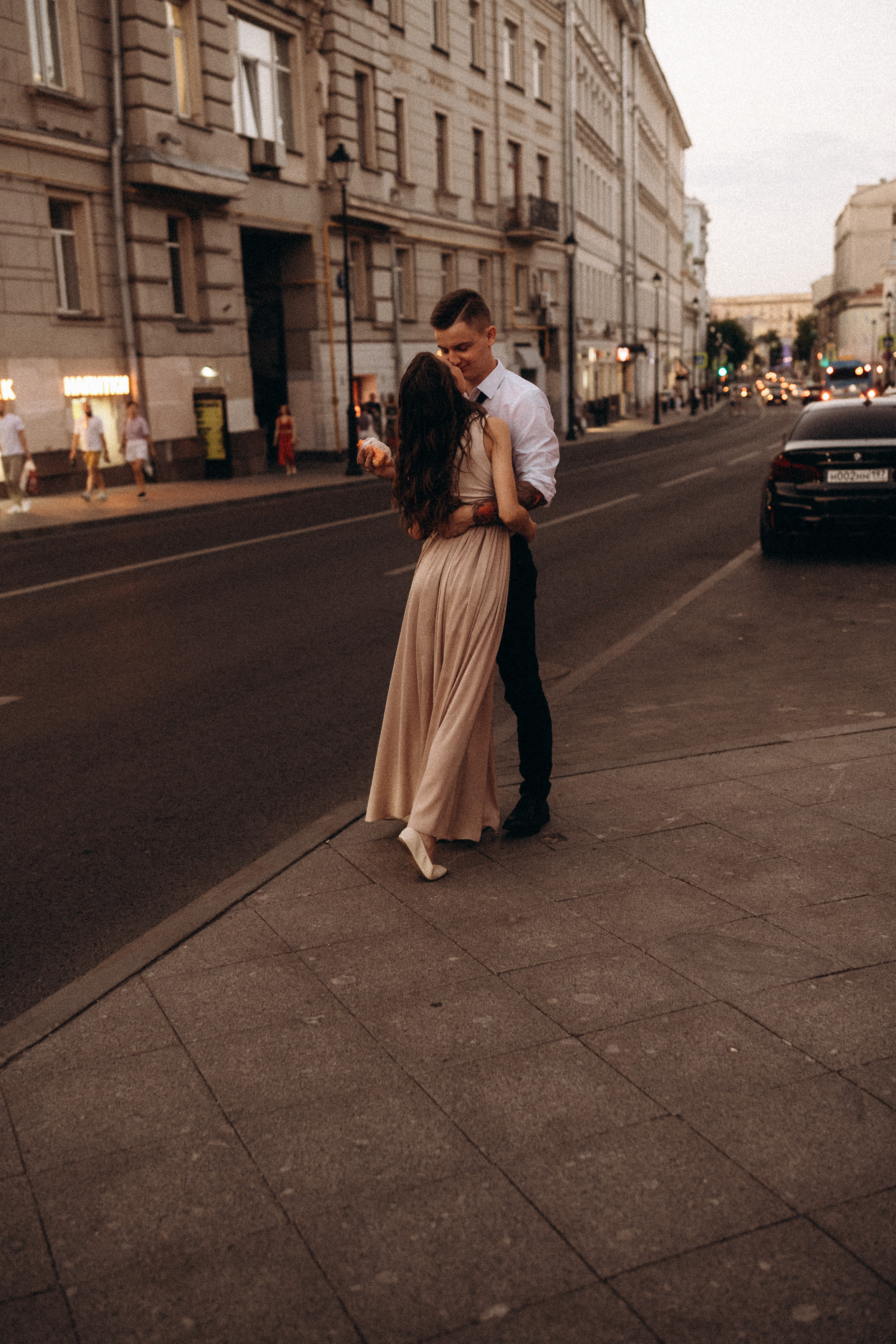 Intimate wedding photoshoot in city centre. Wedding & Family photographer in County Donegal and Dublin, Ireland