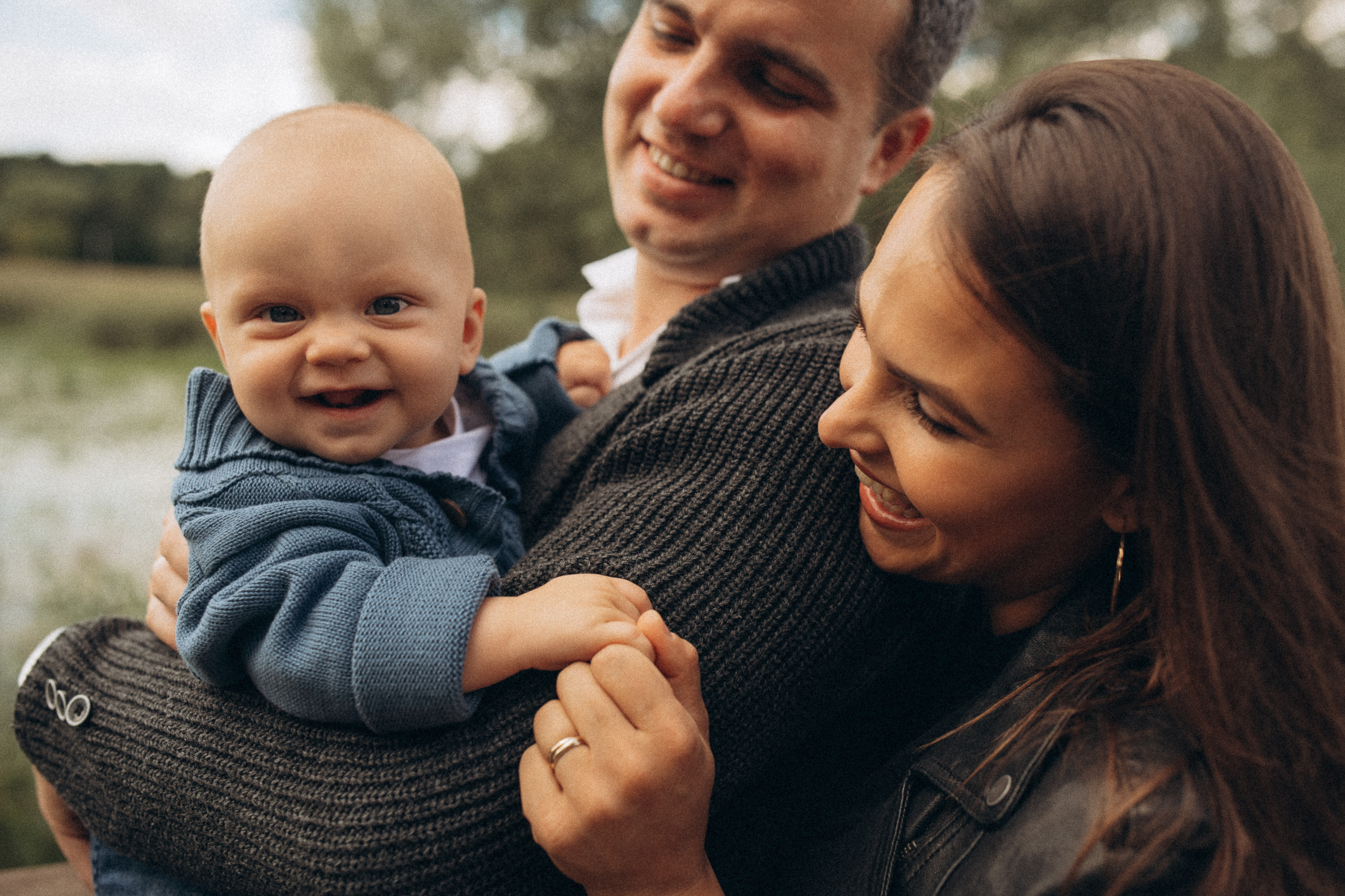 Family with baby photoshoot in the park. Wedding & Family photographer in County Donegal and Dublin, Ireland