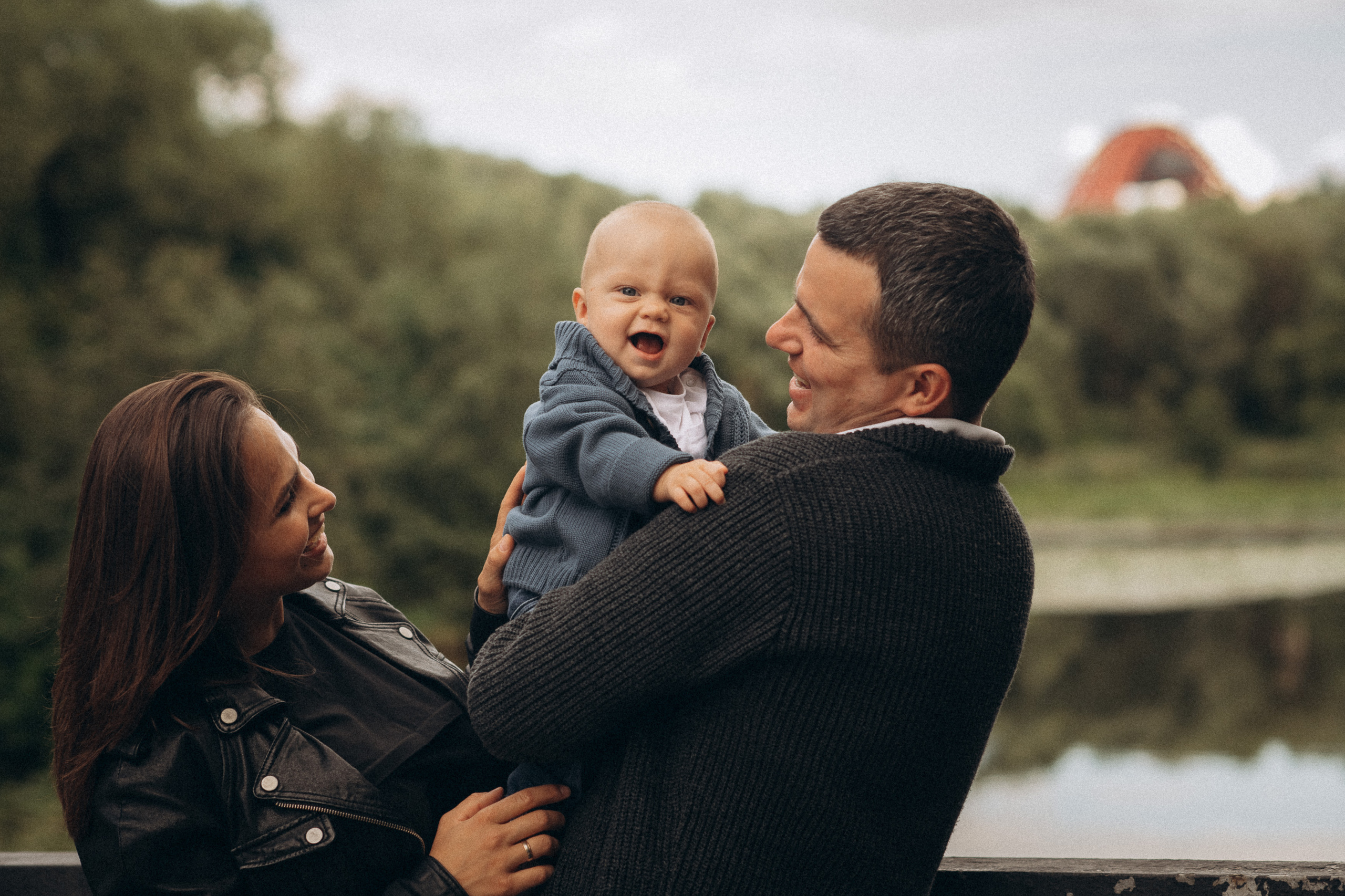 Family with baby photoshoot in the park. Wedding & Family photographer in County Donegal and Dublin, Ireland