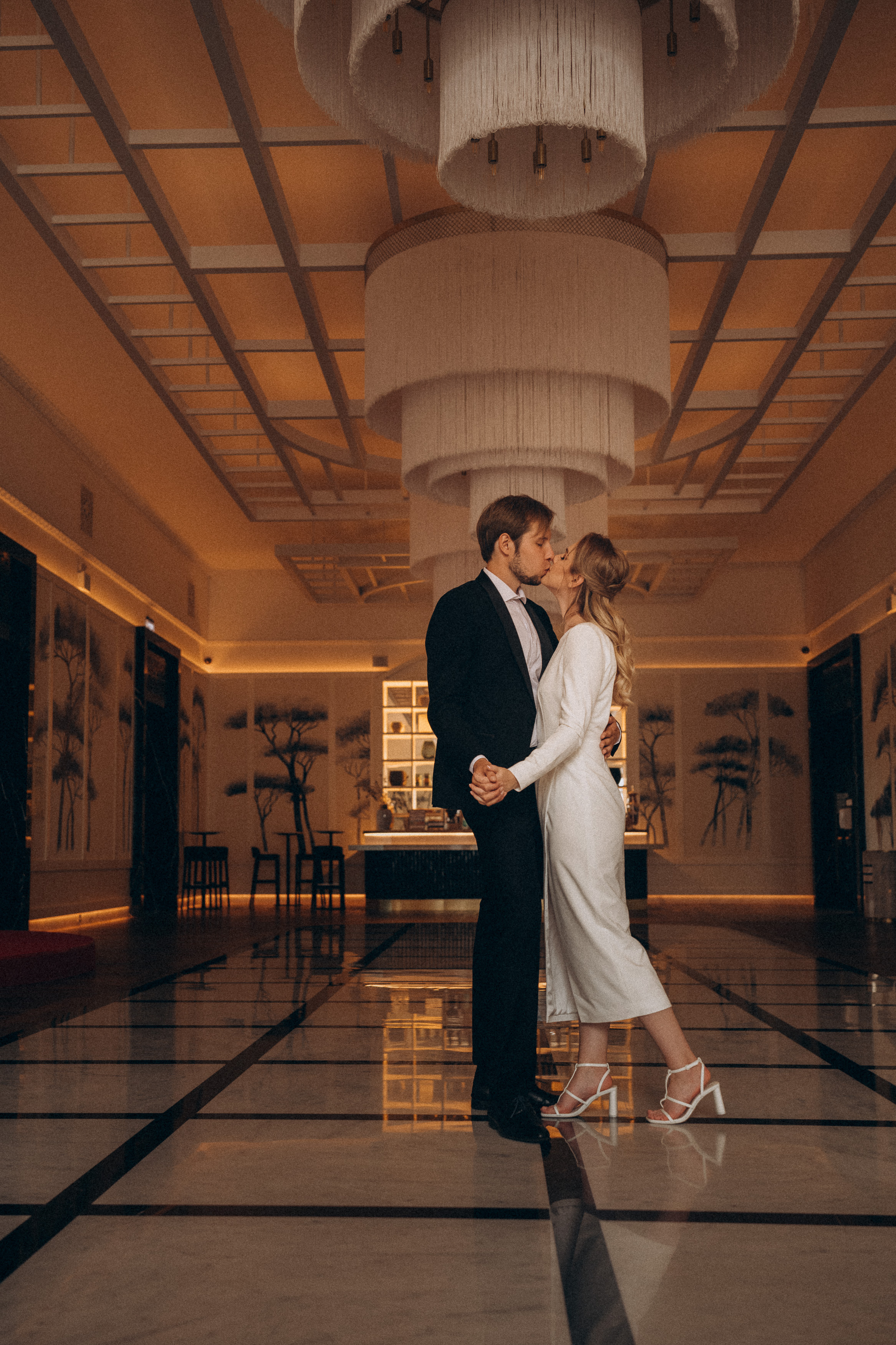 Wedding photoshoot in the historical cinema. Wedding & Family photographer in County Donegal and Dublin, Ireland