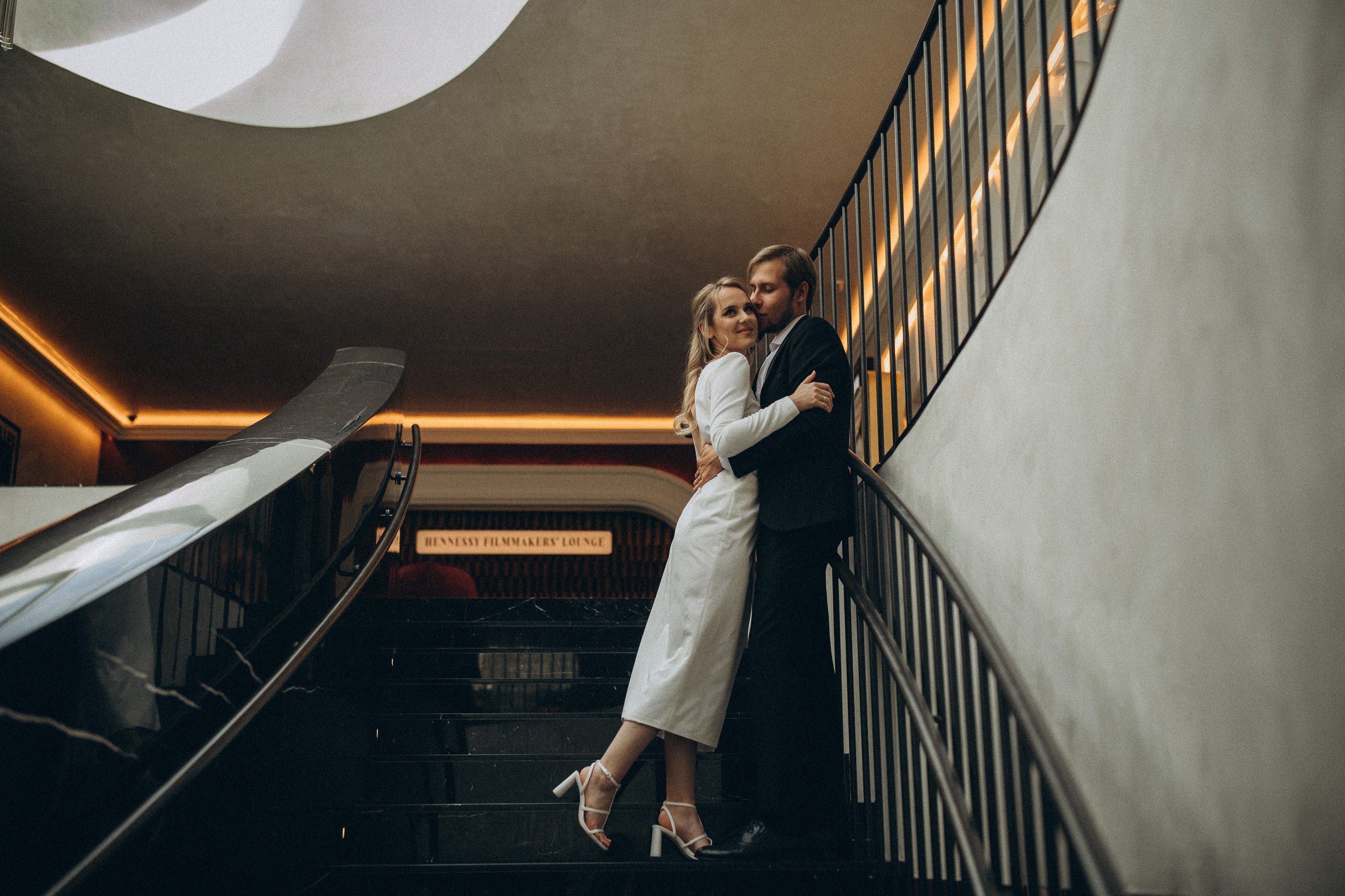 Wedding photoshoot in the historical cinema. Wedding & Family photographer in County Donegal and Dublin, Ireland
