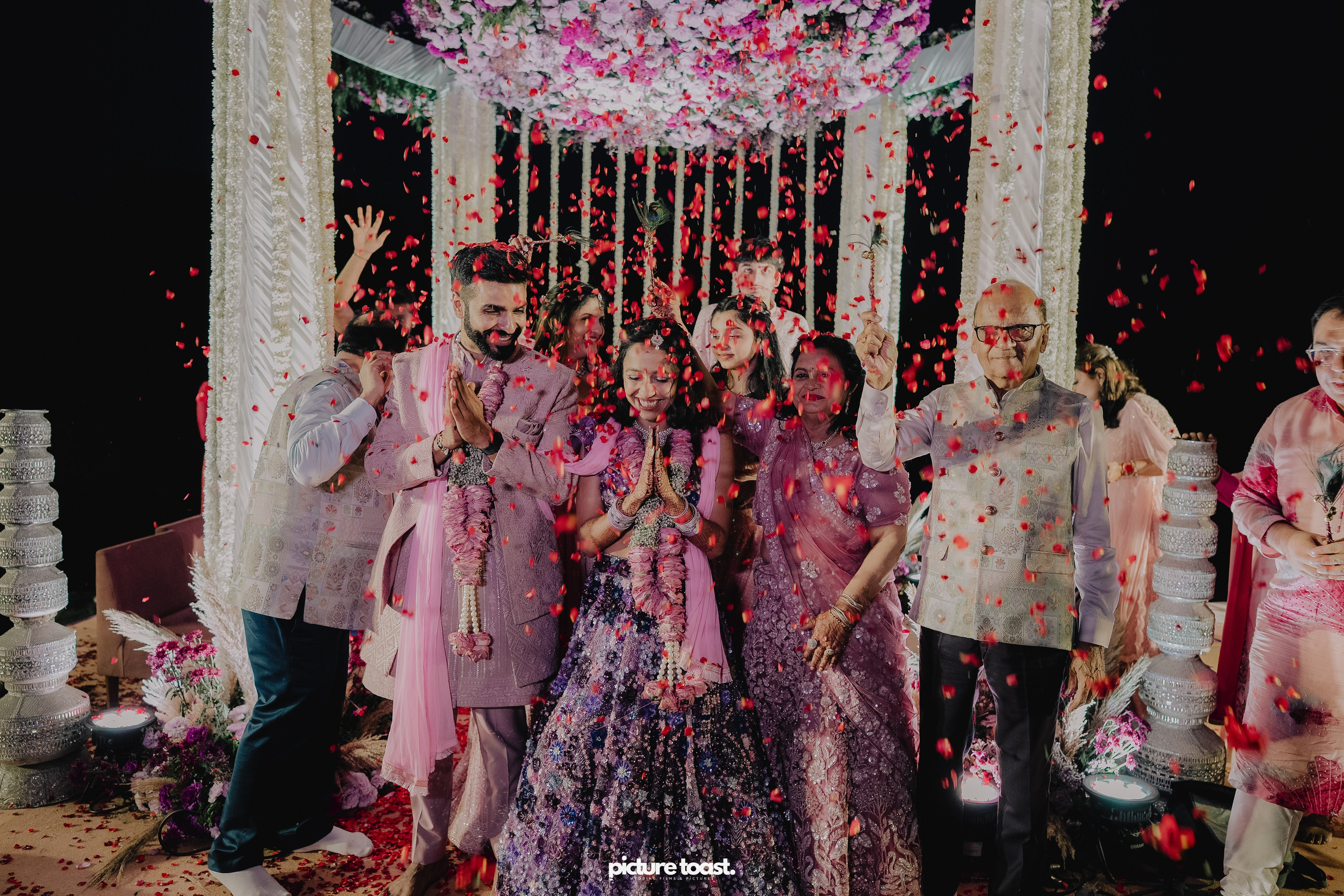 Varamala Ft. Barbie & Aneesh. Fine art Wedding Photographers in India & Canada