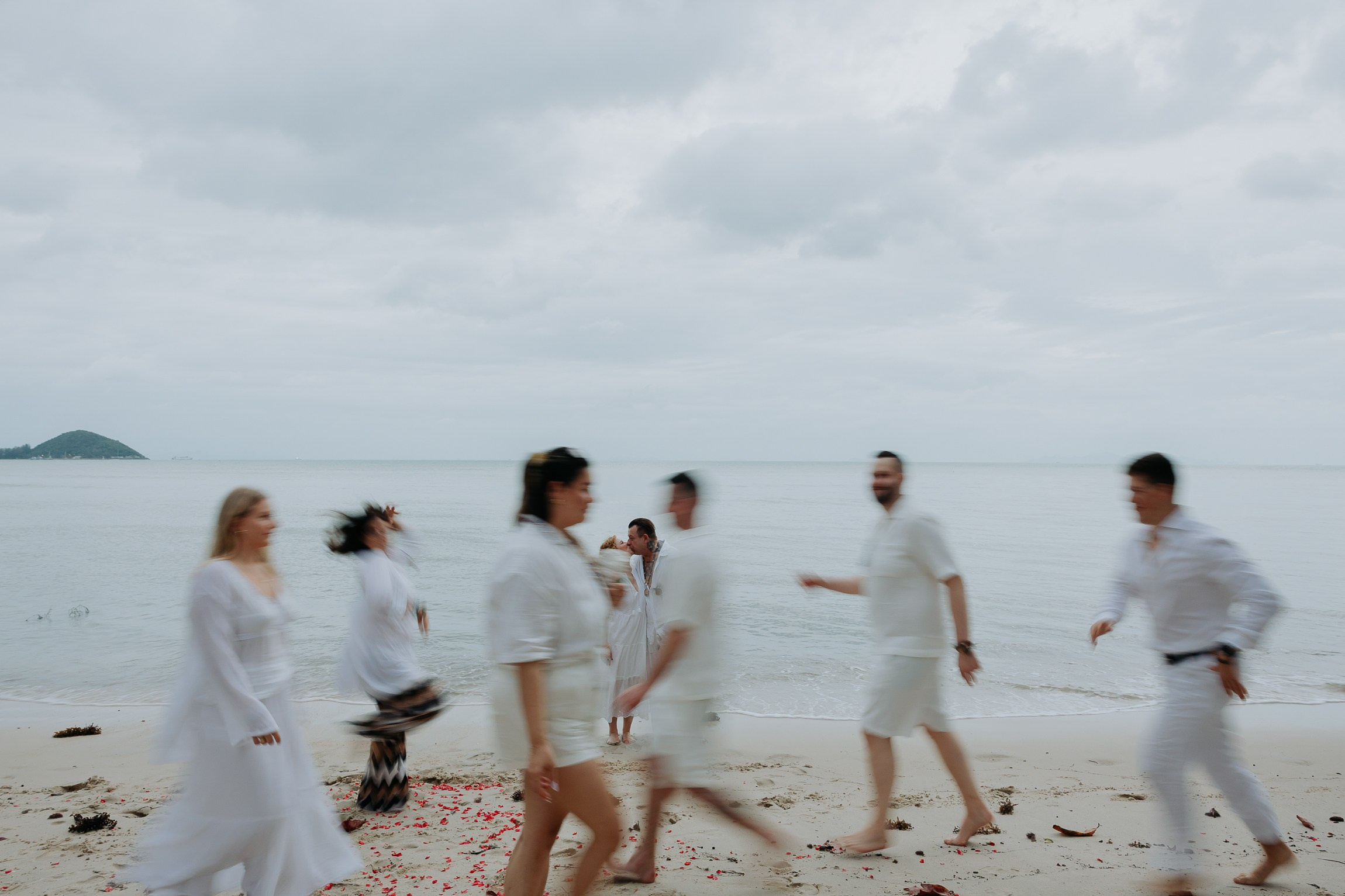 Simone & Matthias Peter. Buddhist blessing wedding Ceremony on Koh Samui, Thailand