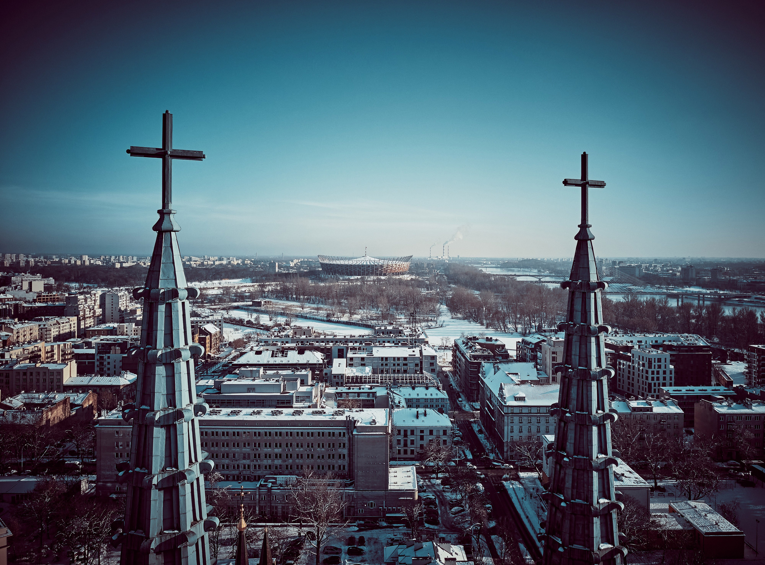 Lotnicza dronowa fotografia Warszawy - Miasto widziane z lotu ptaka. Андрей Шипилов — Фотография & Видеография