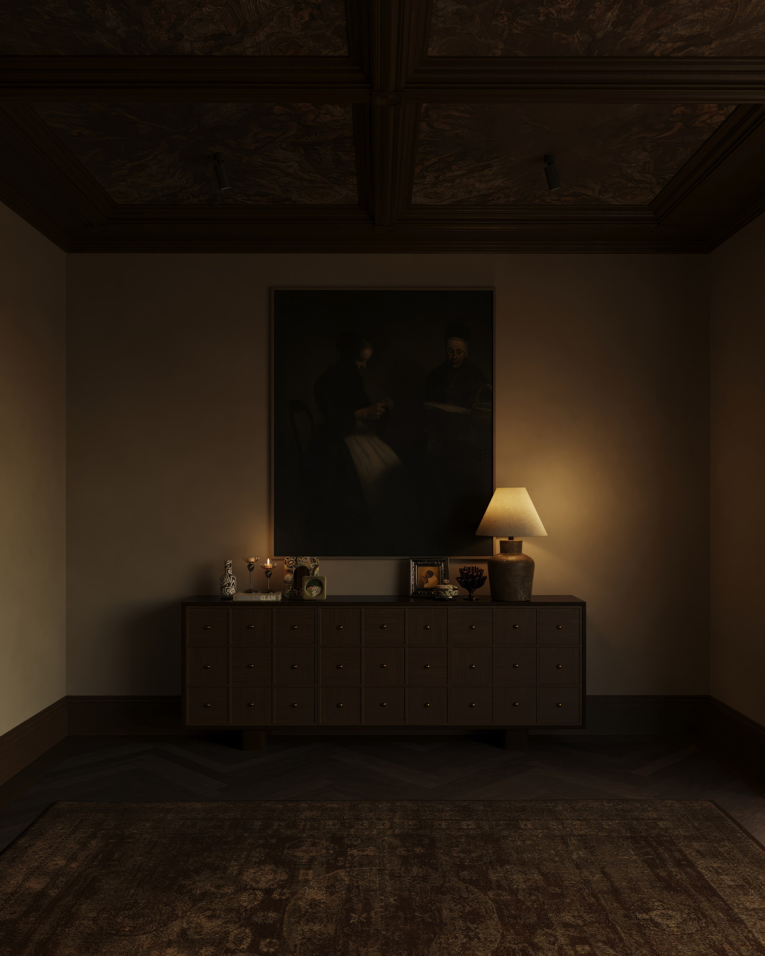 [AS] Dark Elegance Bedroom. Anastasia Sorochin| 3d Visualization