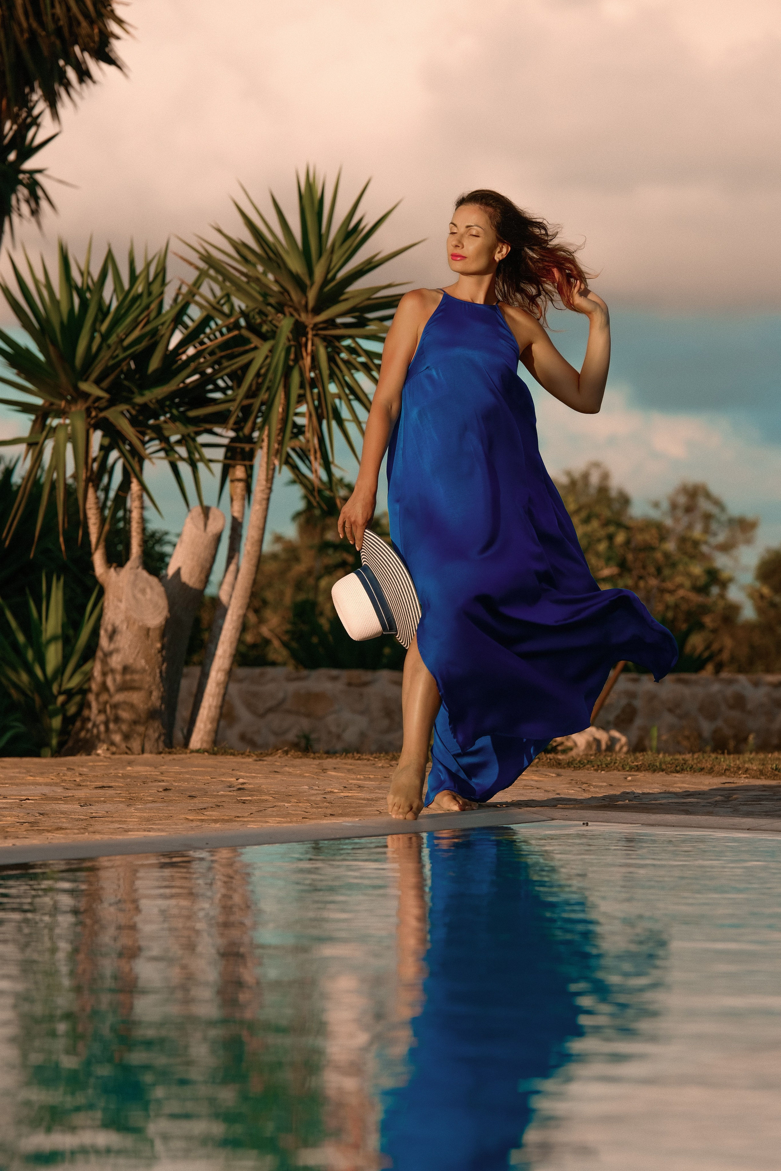 Marianna and the warm sunset