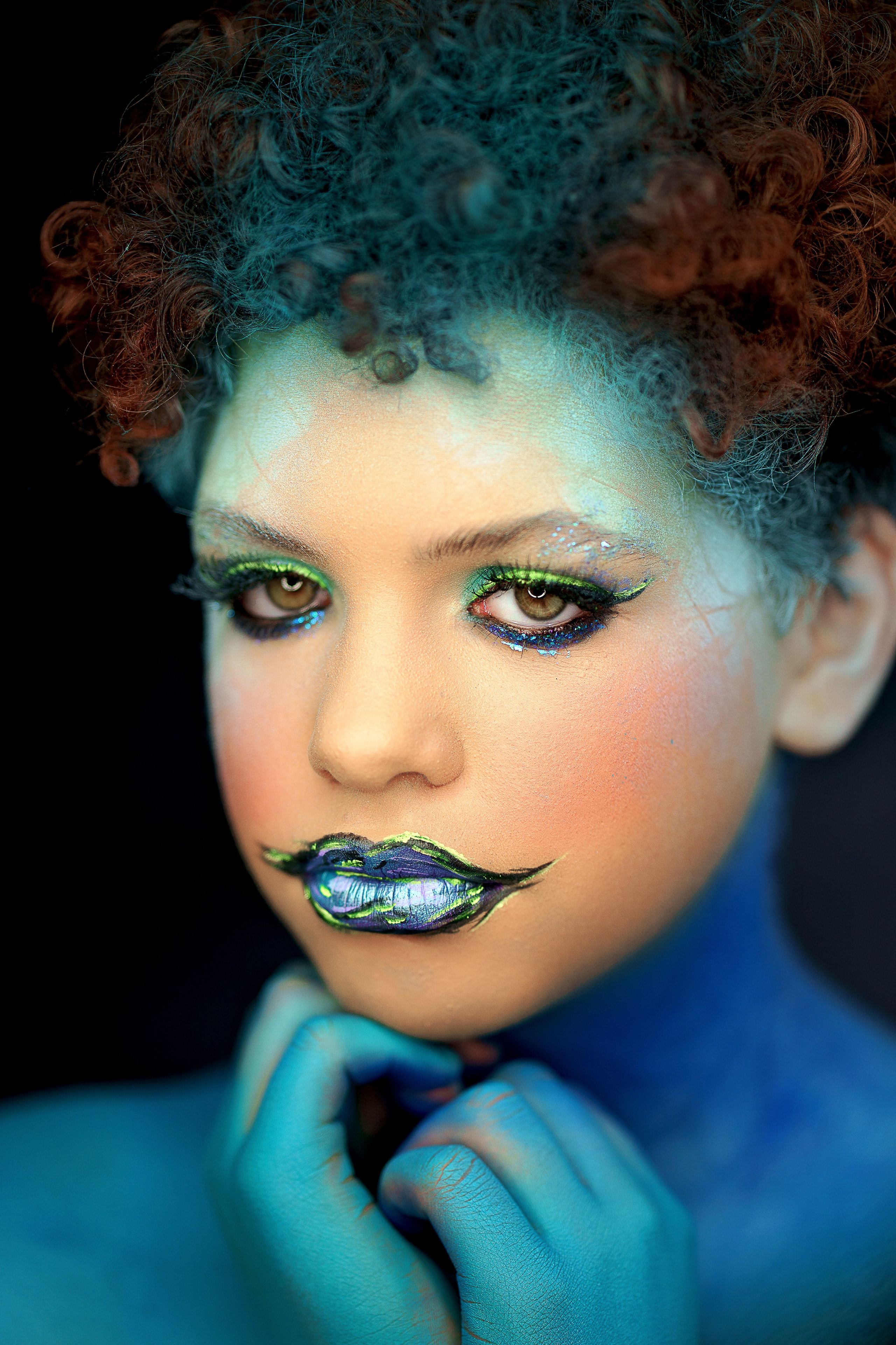 Creative makeup. Familien, Portrait und Konzeptualfotografie in Genf, Schweiz