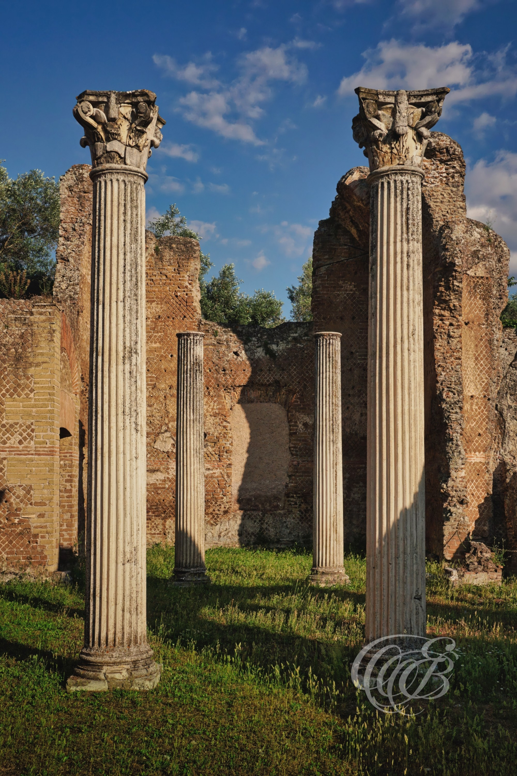 Photography of Italy — Rome, Columns at Hadrian’s Villa, Golden Square — Eduardo Bartoli Fine Art & Travel Photography