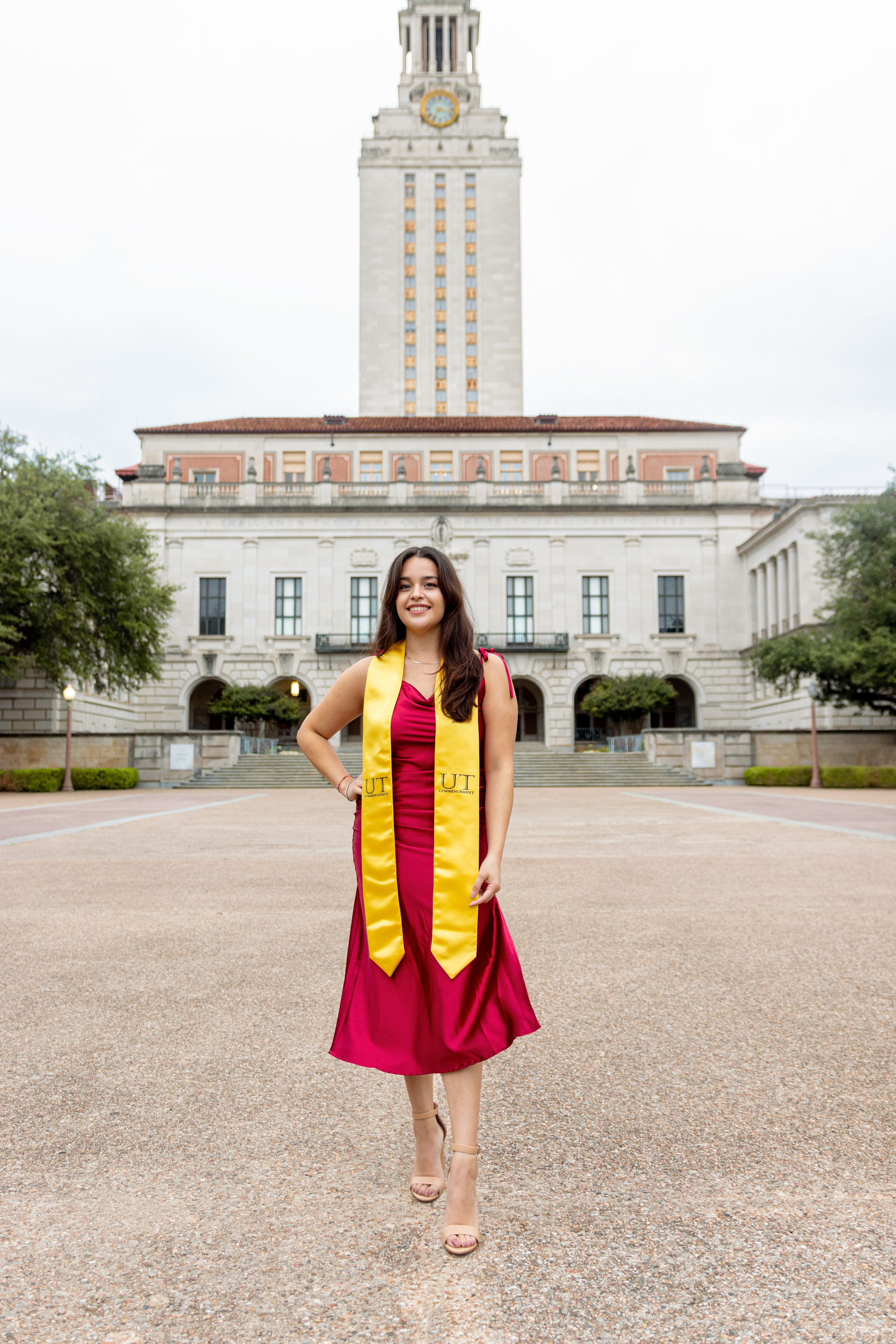 Monica’s graduation photoshoot at the University of Texas Austin