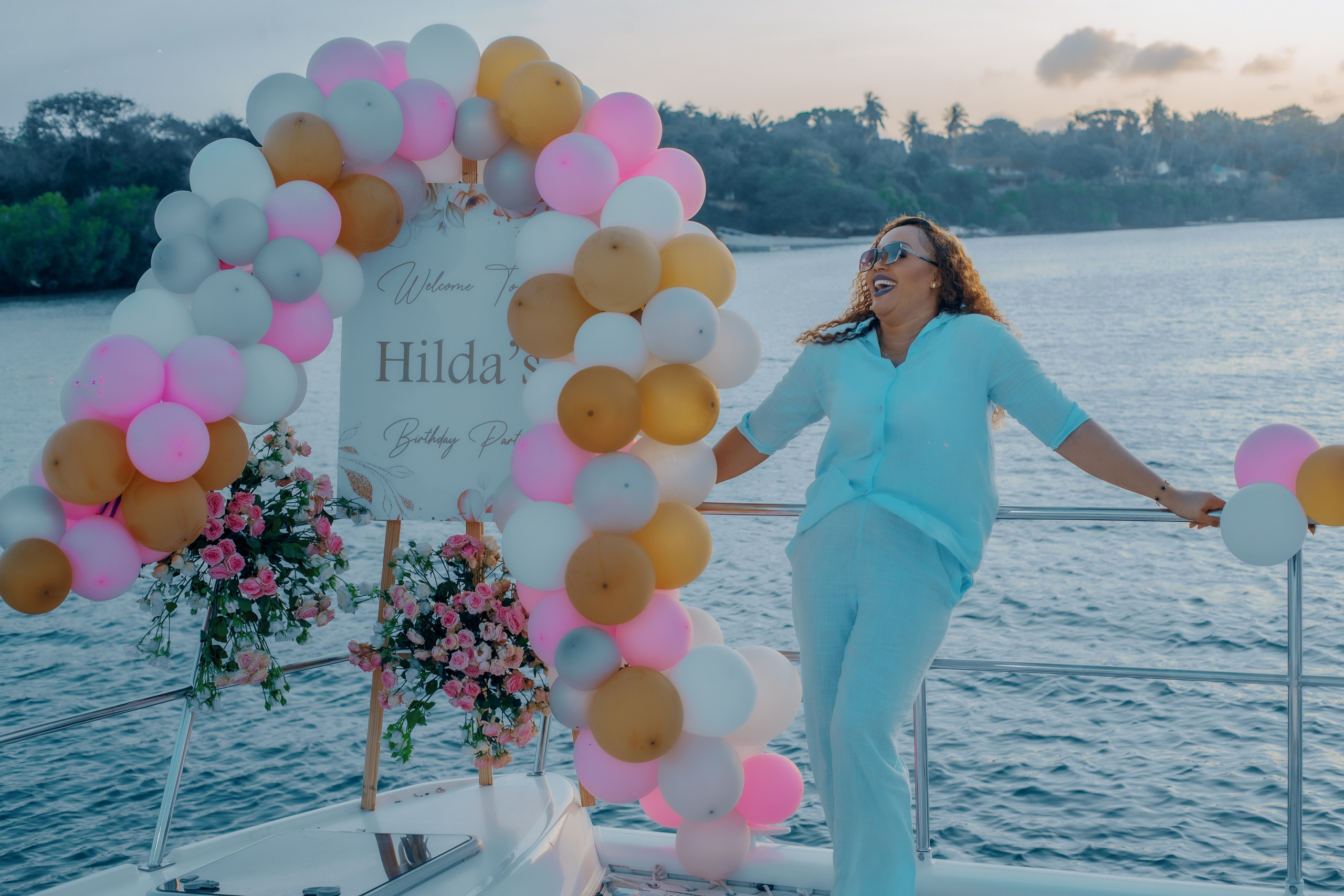 Hilda’s Birthday Yacht ride session. A creative consultant based in Mombasa, Kenya