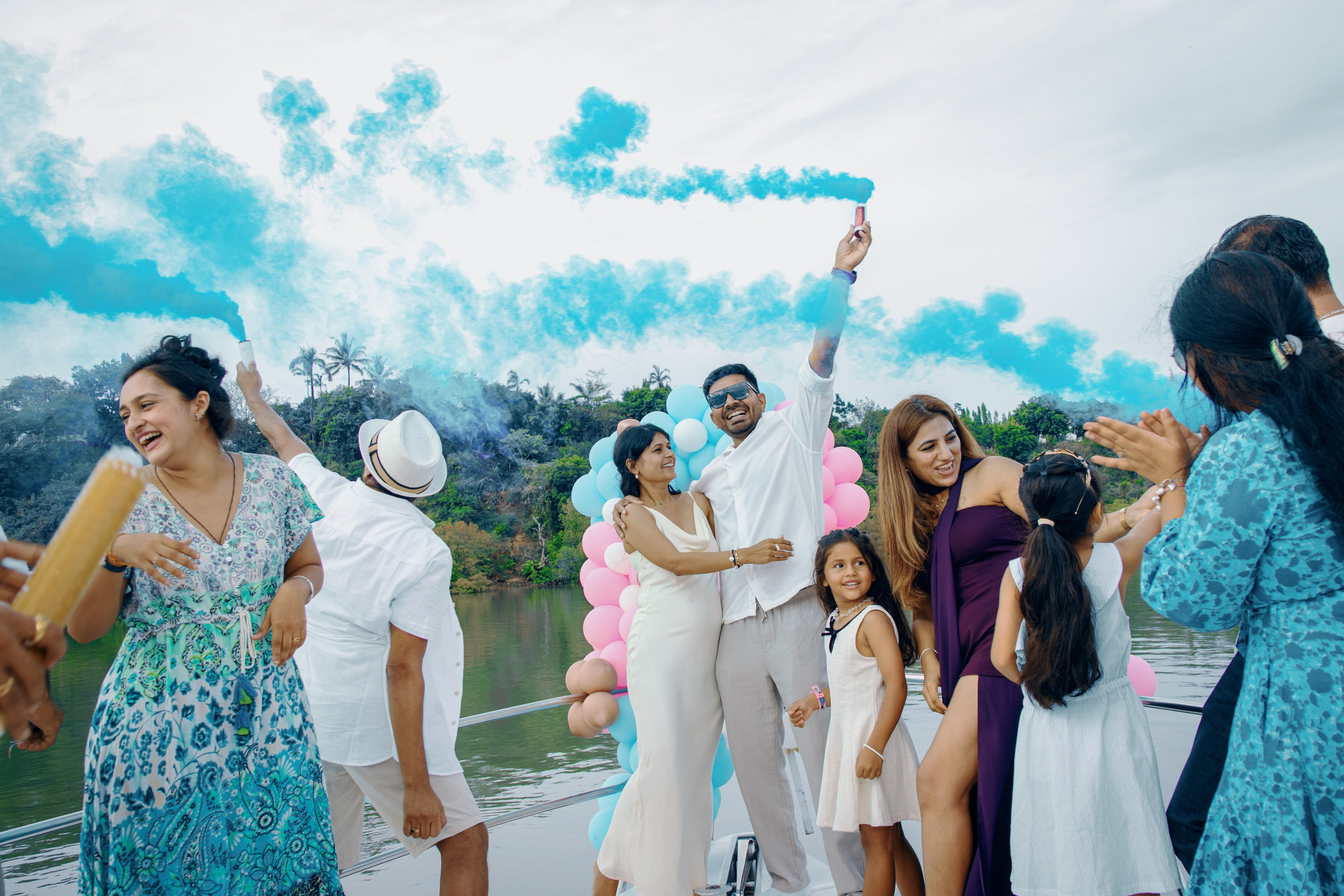 Gender Reveal Yacht Shoot. A creative consultant based in Mombasa, Kenya