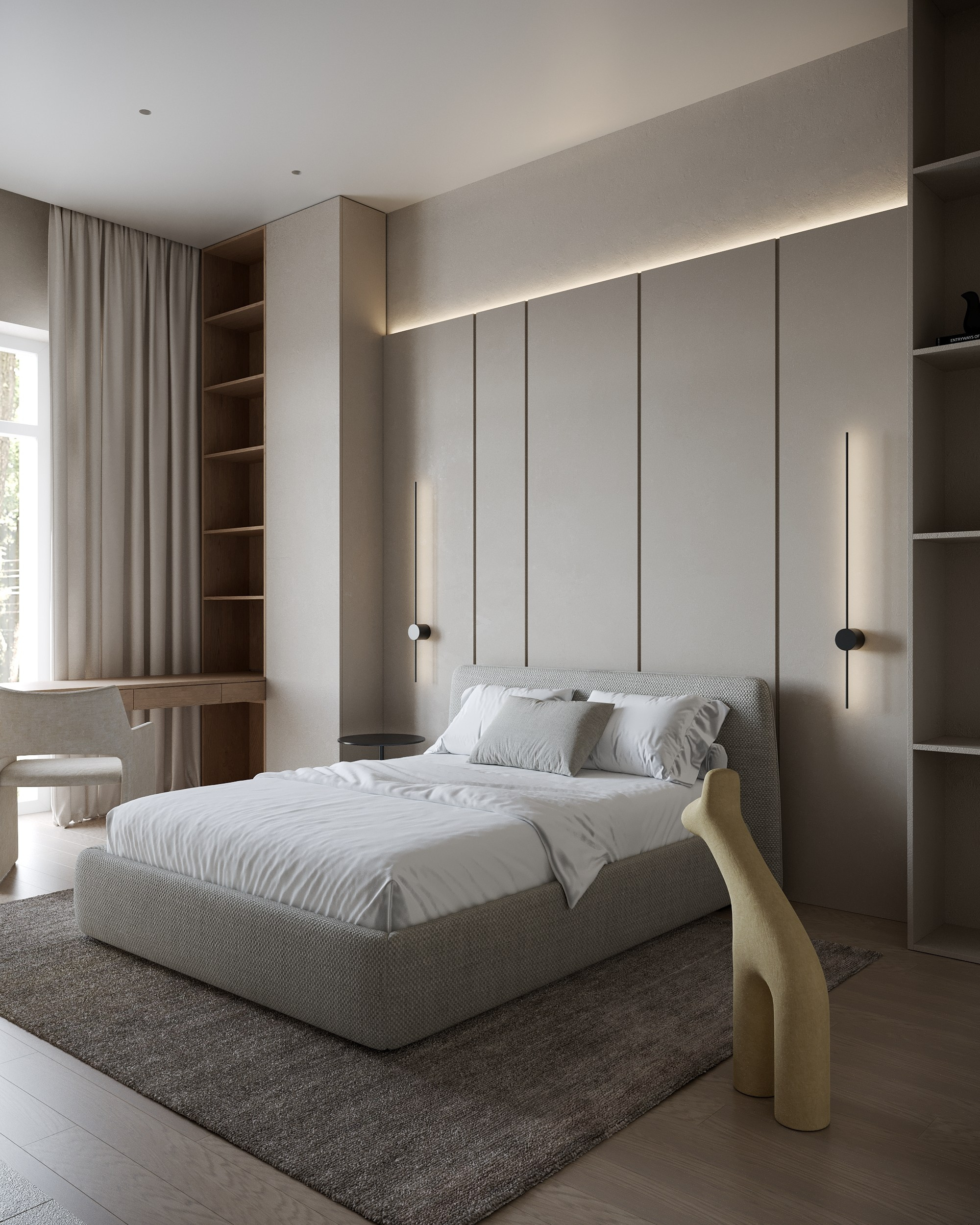 Minimalistic children’s room / Personal project. Interior designer / visualizer Lisa Oputina