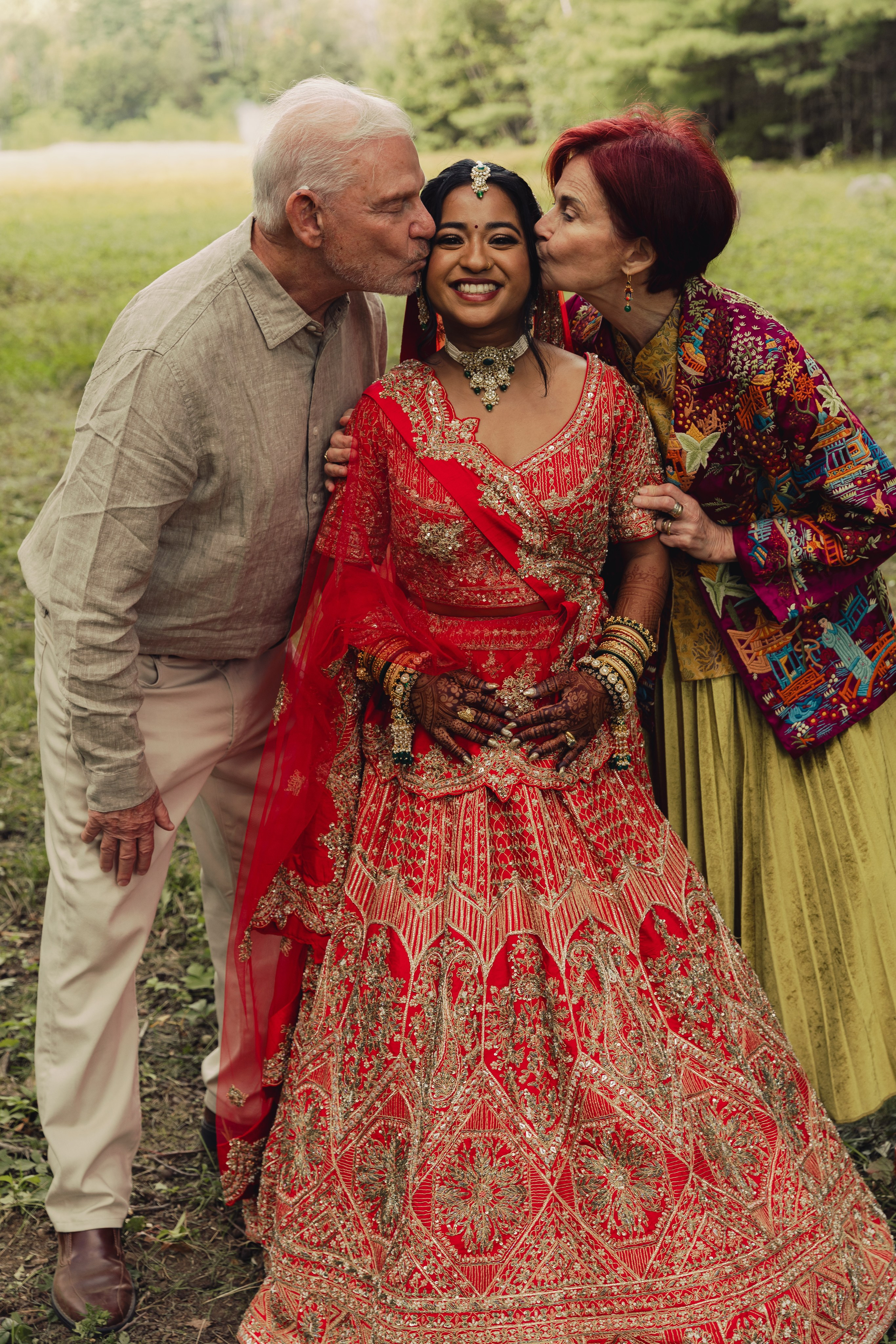 Two-Bride Multicultural Wedding in New Hampshire | Haldi & Nikah