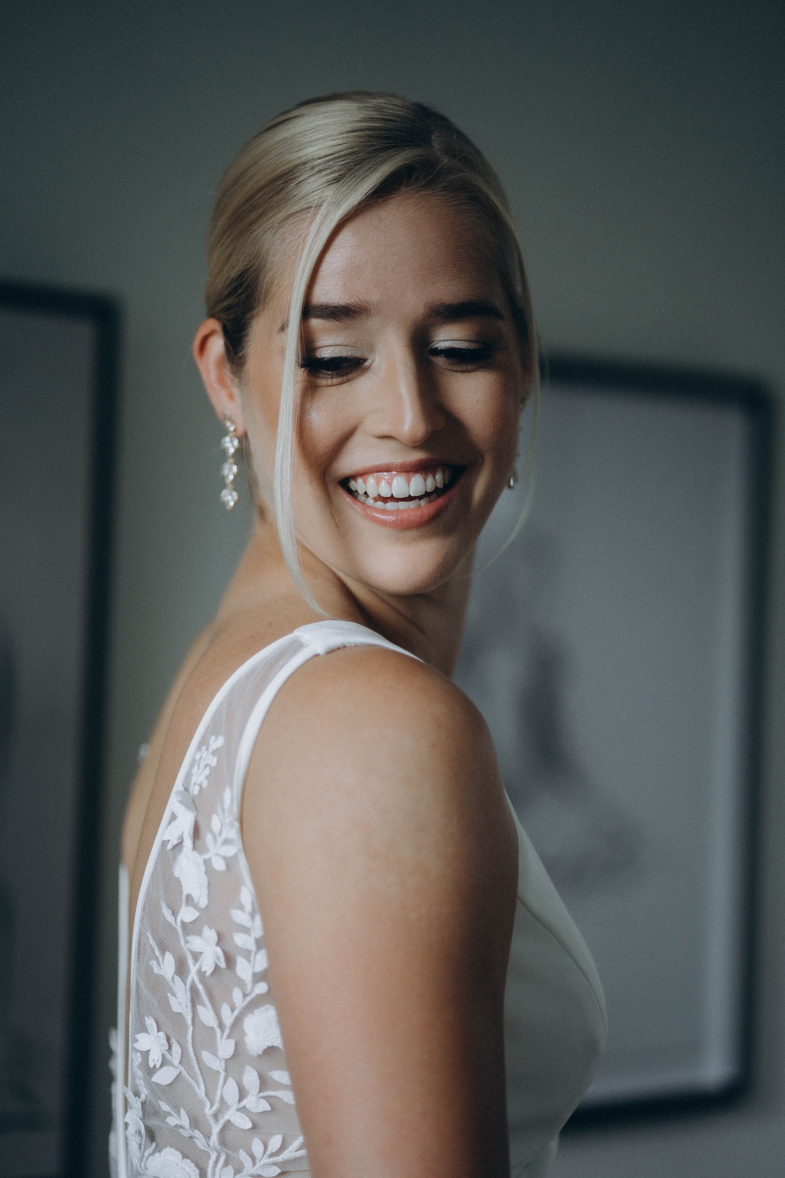 Bridal portrait in Glens Falls town square.