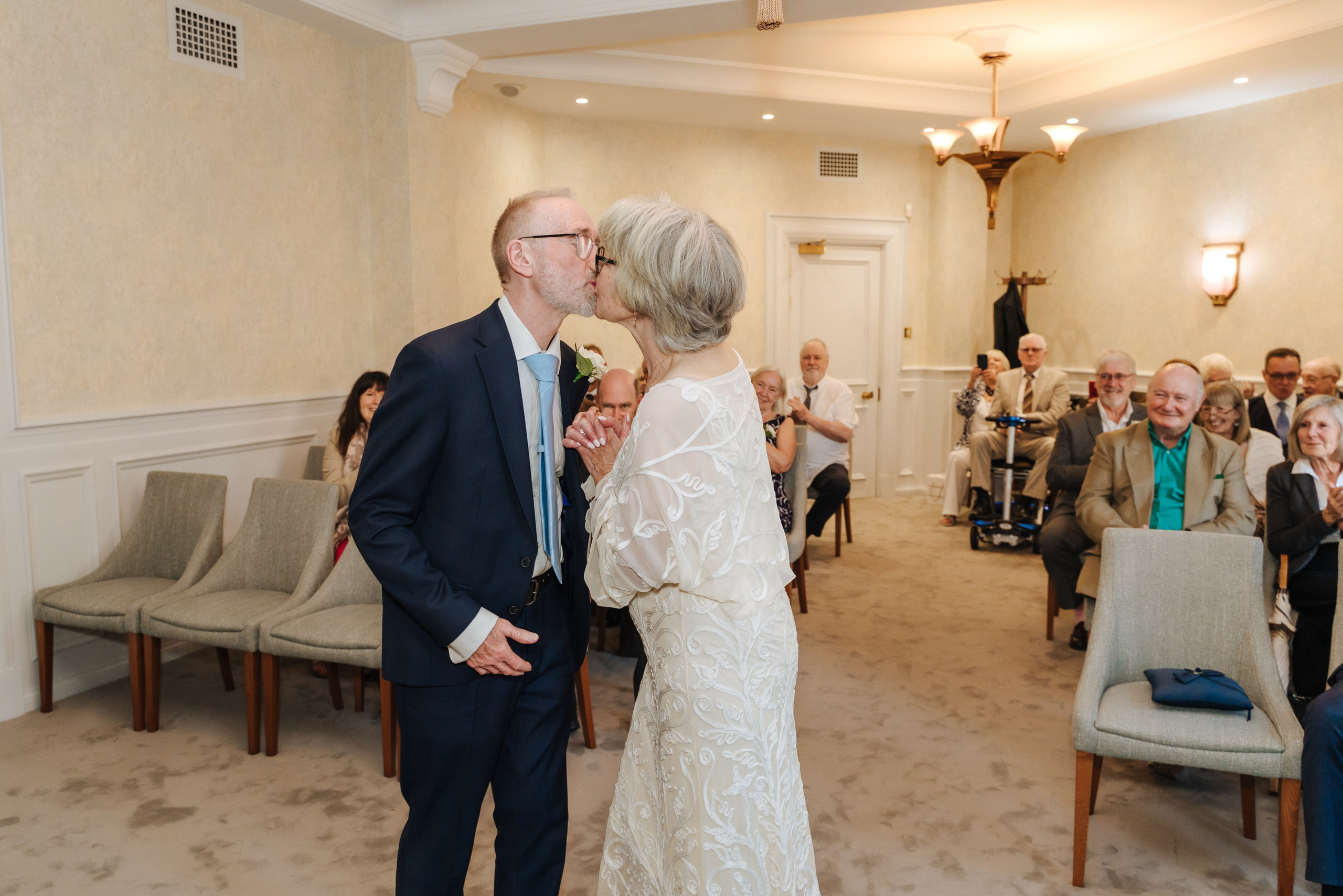 Bride and groom at Wandsworth Town Hall civil ceremony
