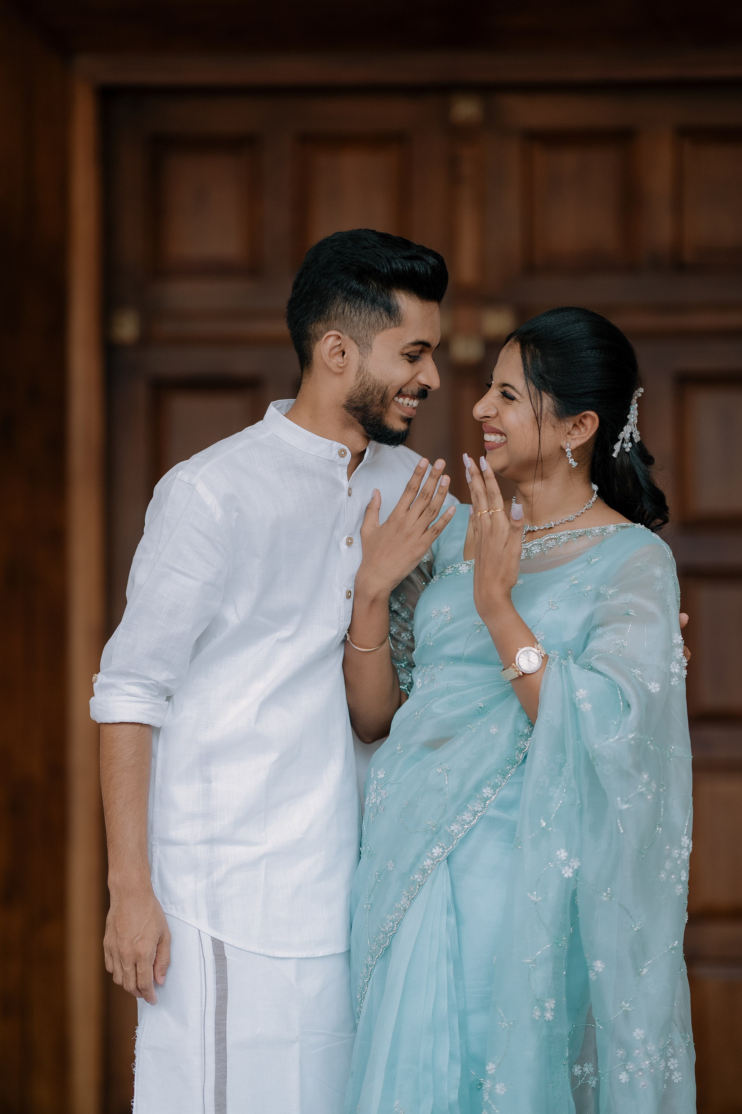 Engagement Ft. Aneesha & Mathew. Fine art Wedding Photographers in India & Canada