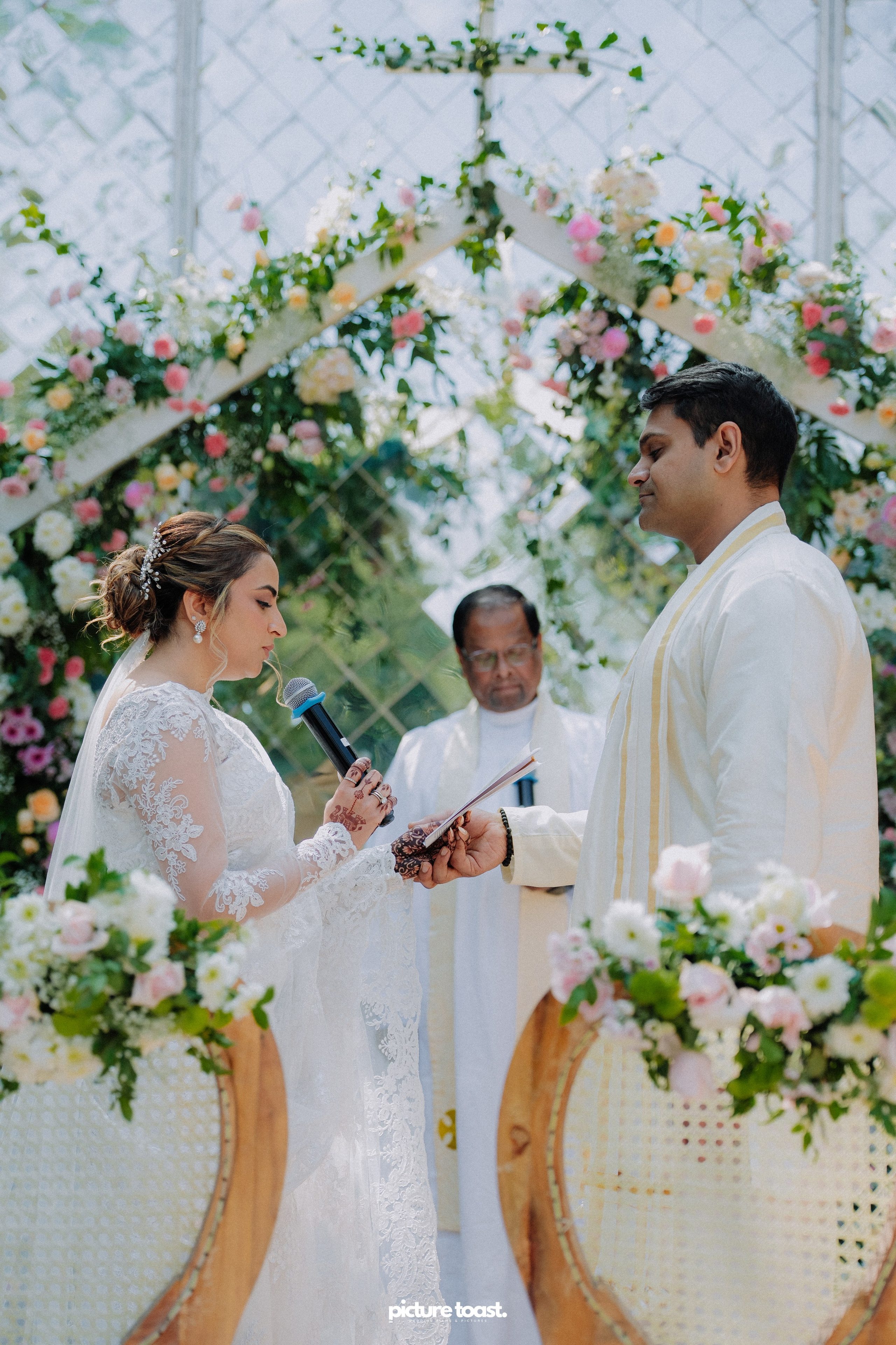 Blessing of Rajiv & Aashna. Fine art Wedding Photographers in India & Canada