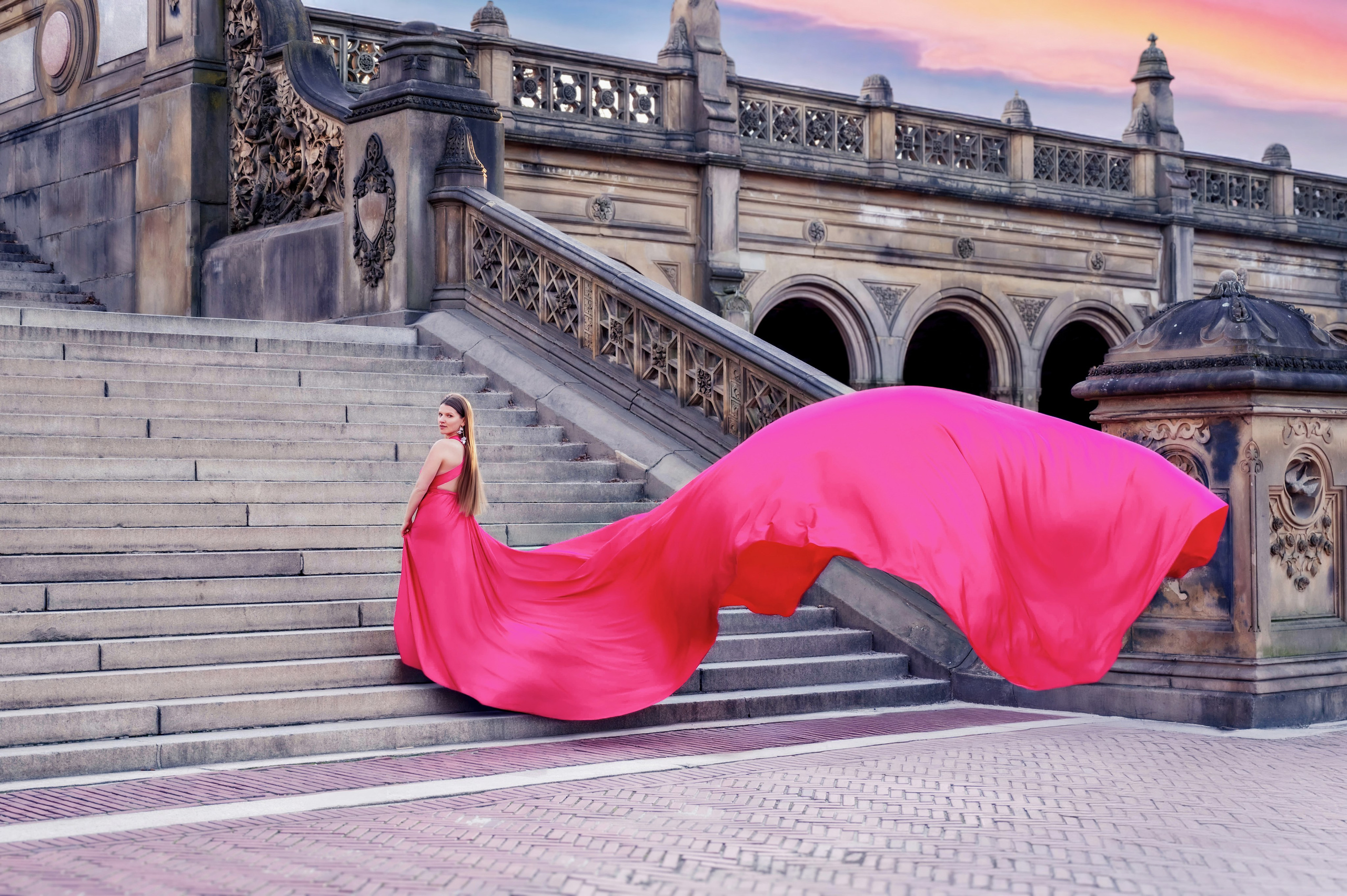 Flying dress. Alena Galieva New York Photographer