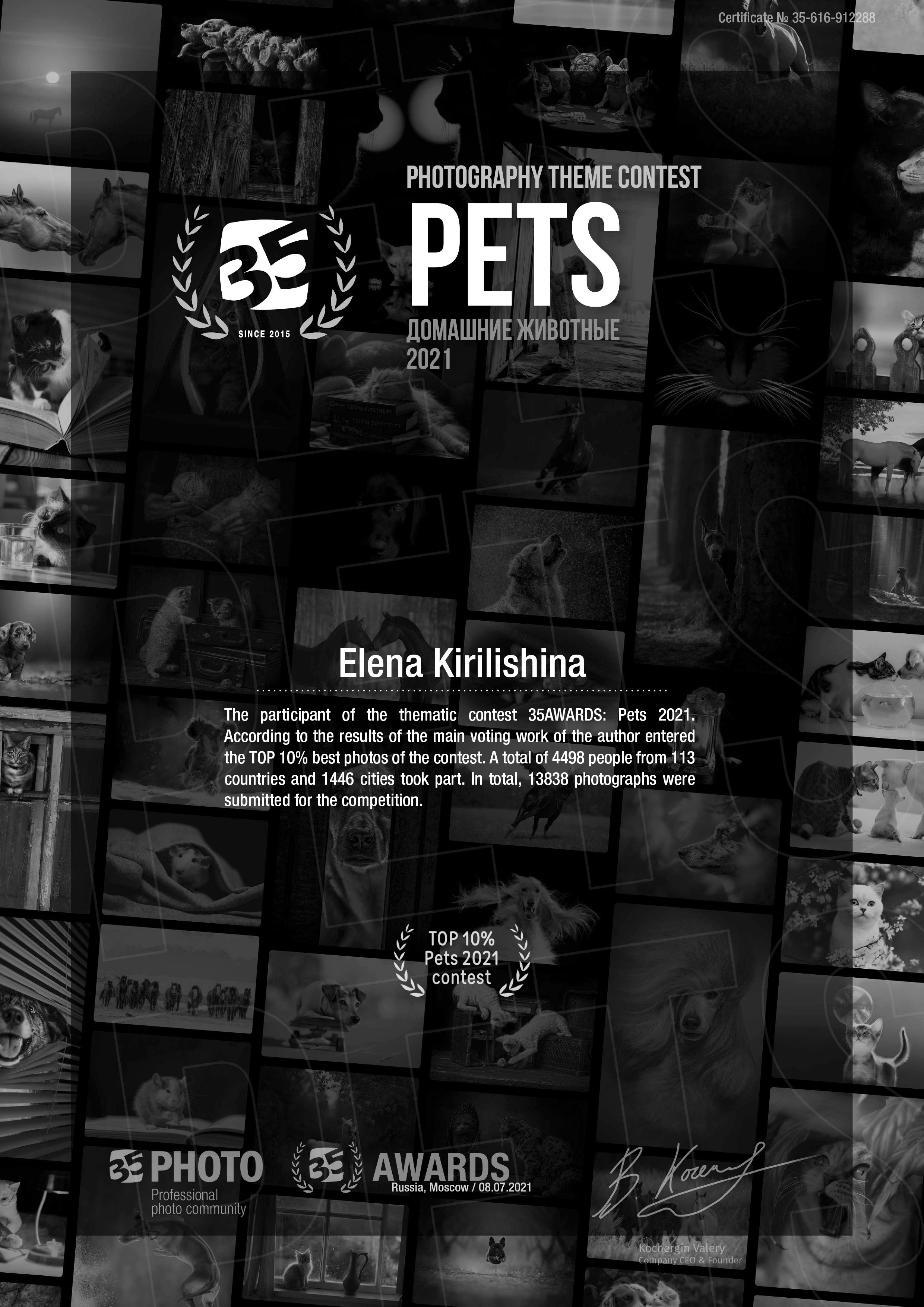 CERTIFICATES/AWARDS. Photographer in Cyprus Lena Kirilishina