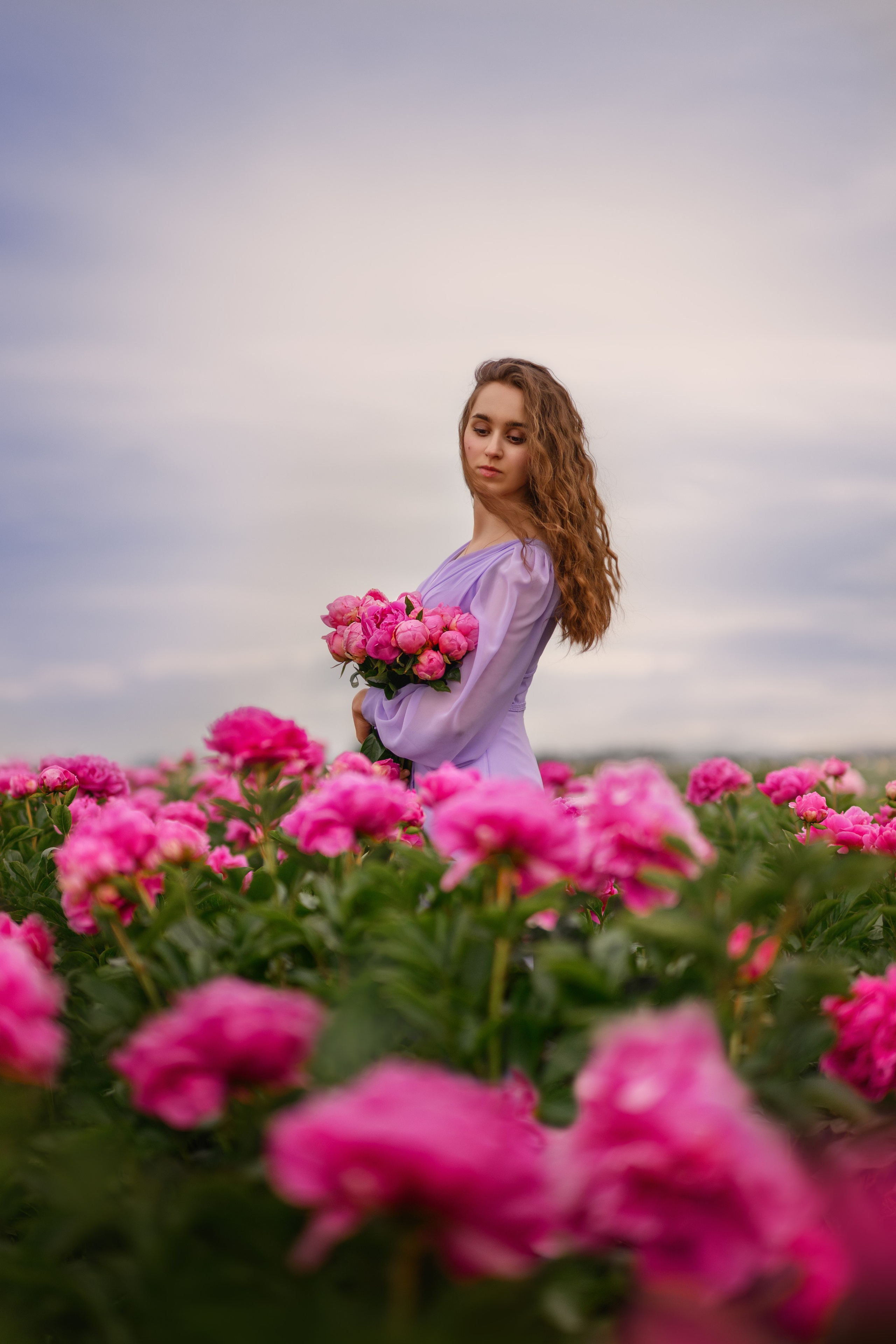 Wrapped in Peonies. Wedding & portrait photography in the Seattle Area. Helen Michelle photographer