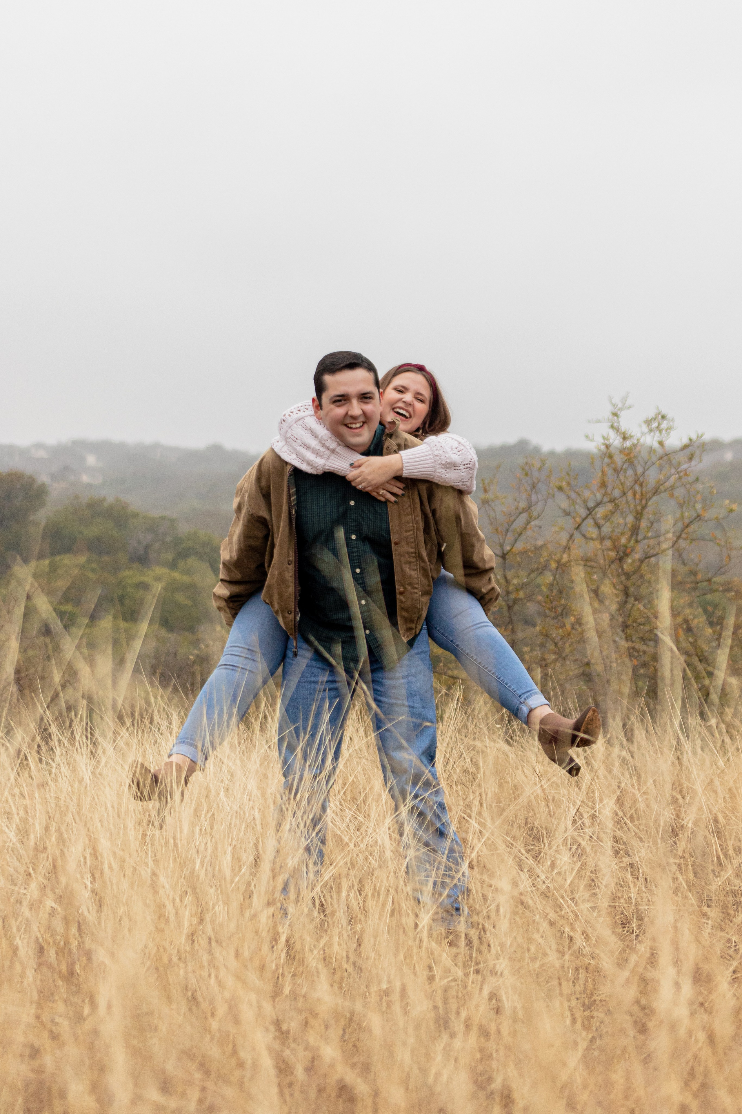 Haley and Aaron’s engagement photoshoot at Garey Park in Austin