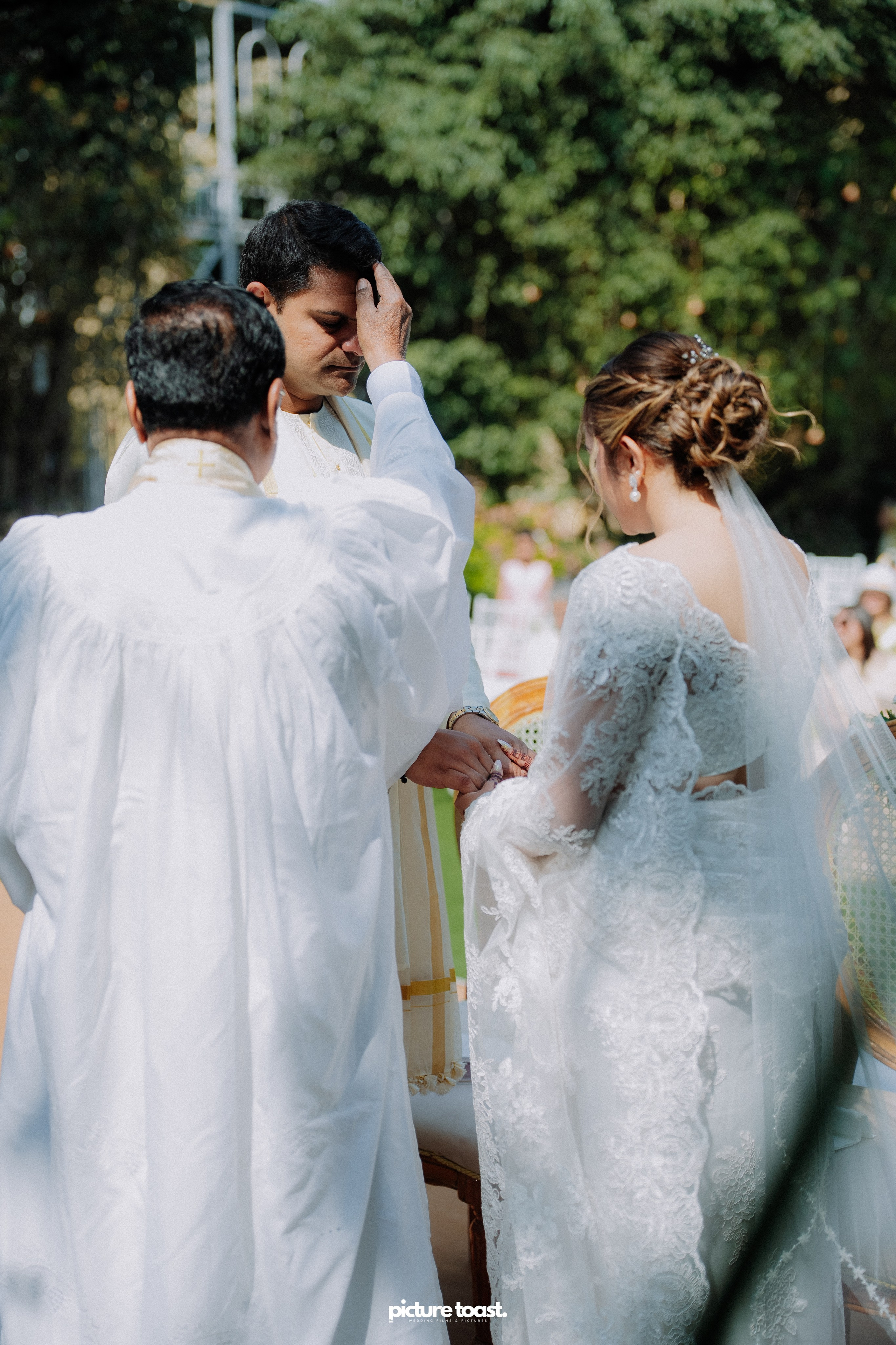 Blessing of Rajiv & Aashna. Fine art Wedding Photographers in India & Canada