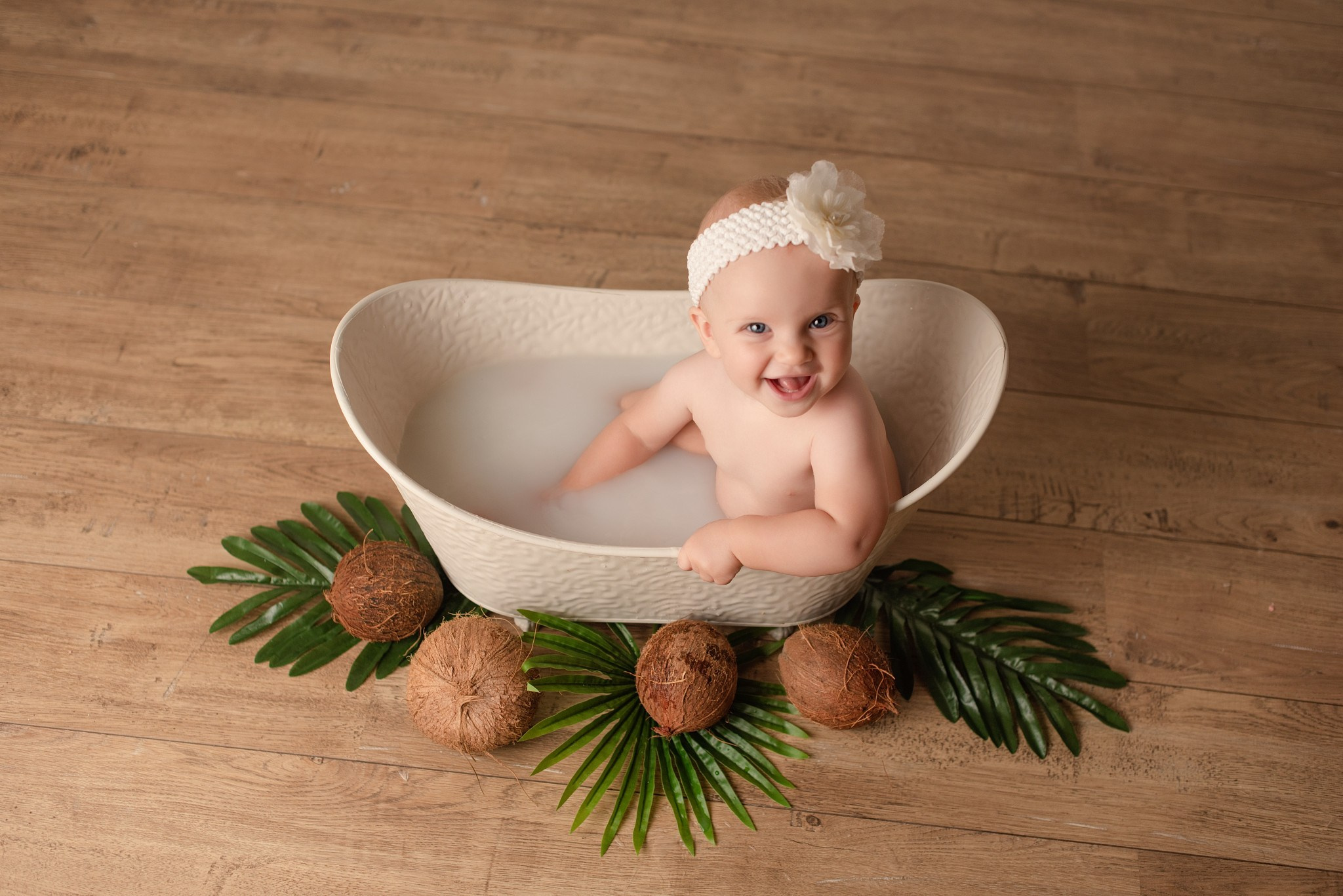 Shooting bébé bain du lait Bondue