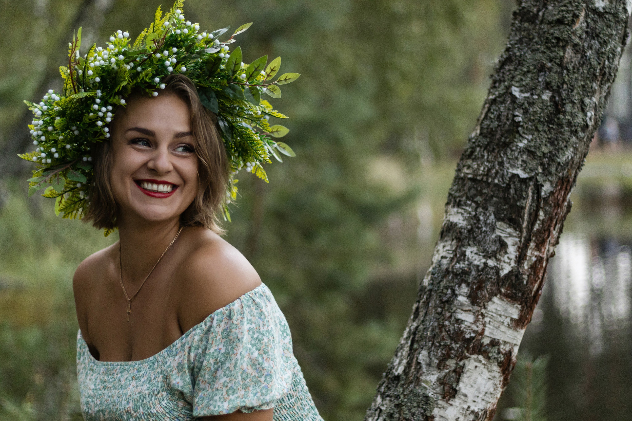 Фотосессия Светланы на природе в образе нимфы