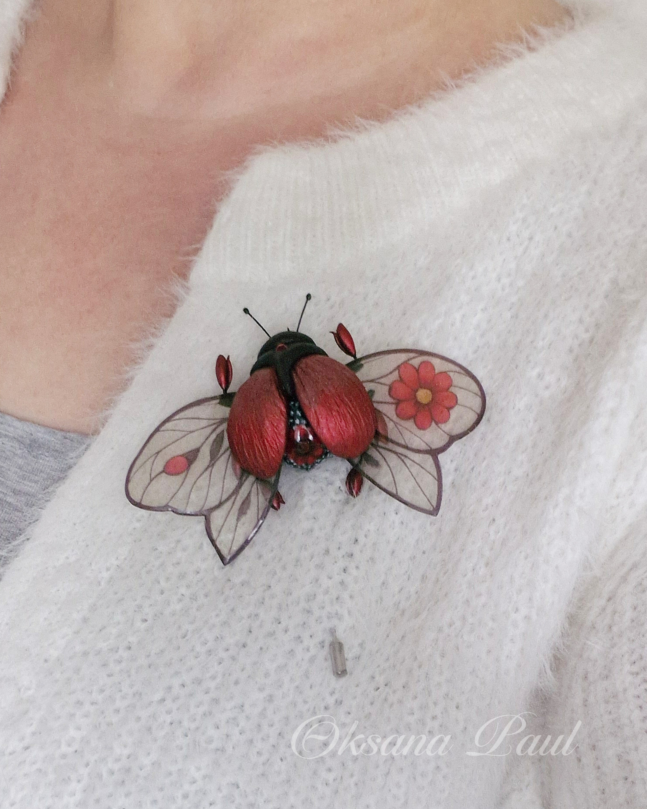Броши-жуки / Insekten-Broschen ➜. Oksana Paul-Gardinen-Design Oksana Paul ✧ Art of Gardinen & Textile Design ✧ Polymer Clay Art & Handmade Creatures