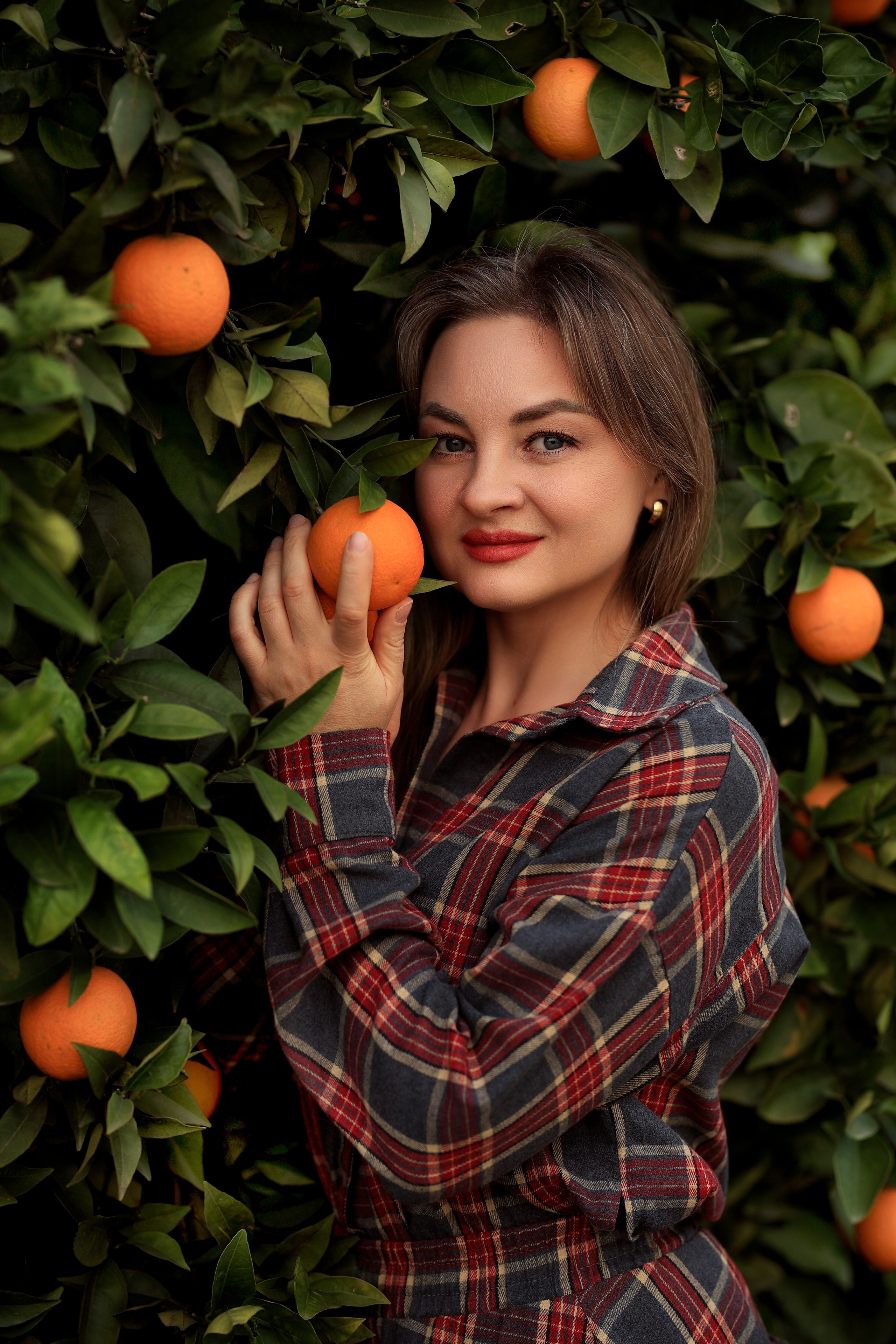 Photoshooting in orange garden. Photographer in Turkey, Antalya, Kemer, Belek, Side, Kas, Fethiye