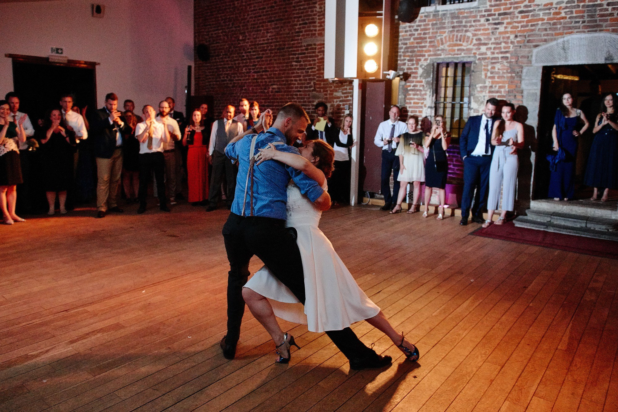 First dance at destination wedding Groot-Bijgaarden Castle Brussels