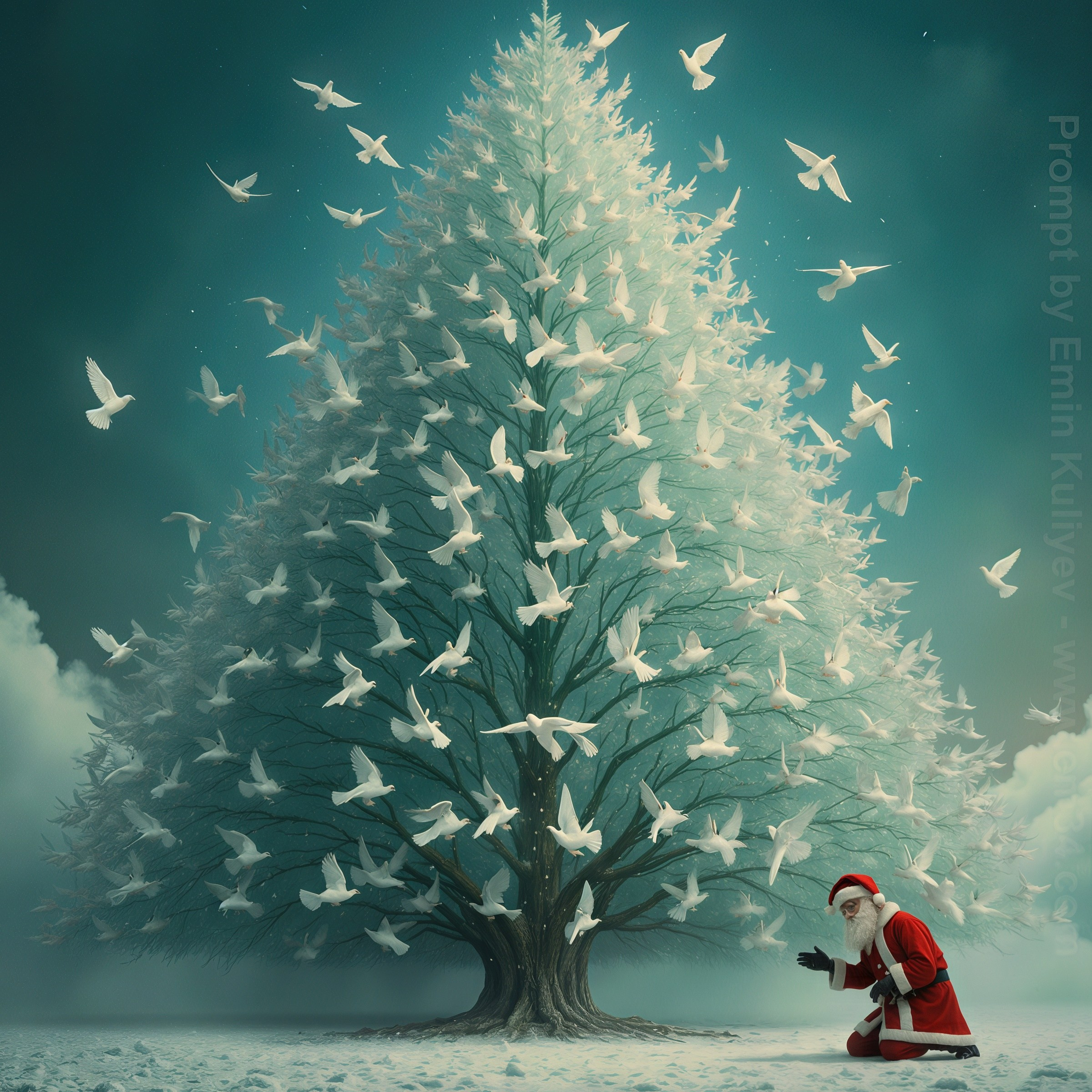 Created my own vision of a Christmas tree in ai. Emin Kuliyev — Award-Winning Wedding Photojournalist NYC & USA | Best Wedding Photographer Known for Candid, Timeless Moments