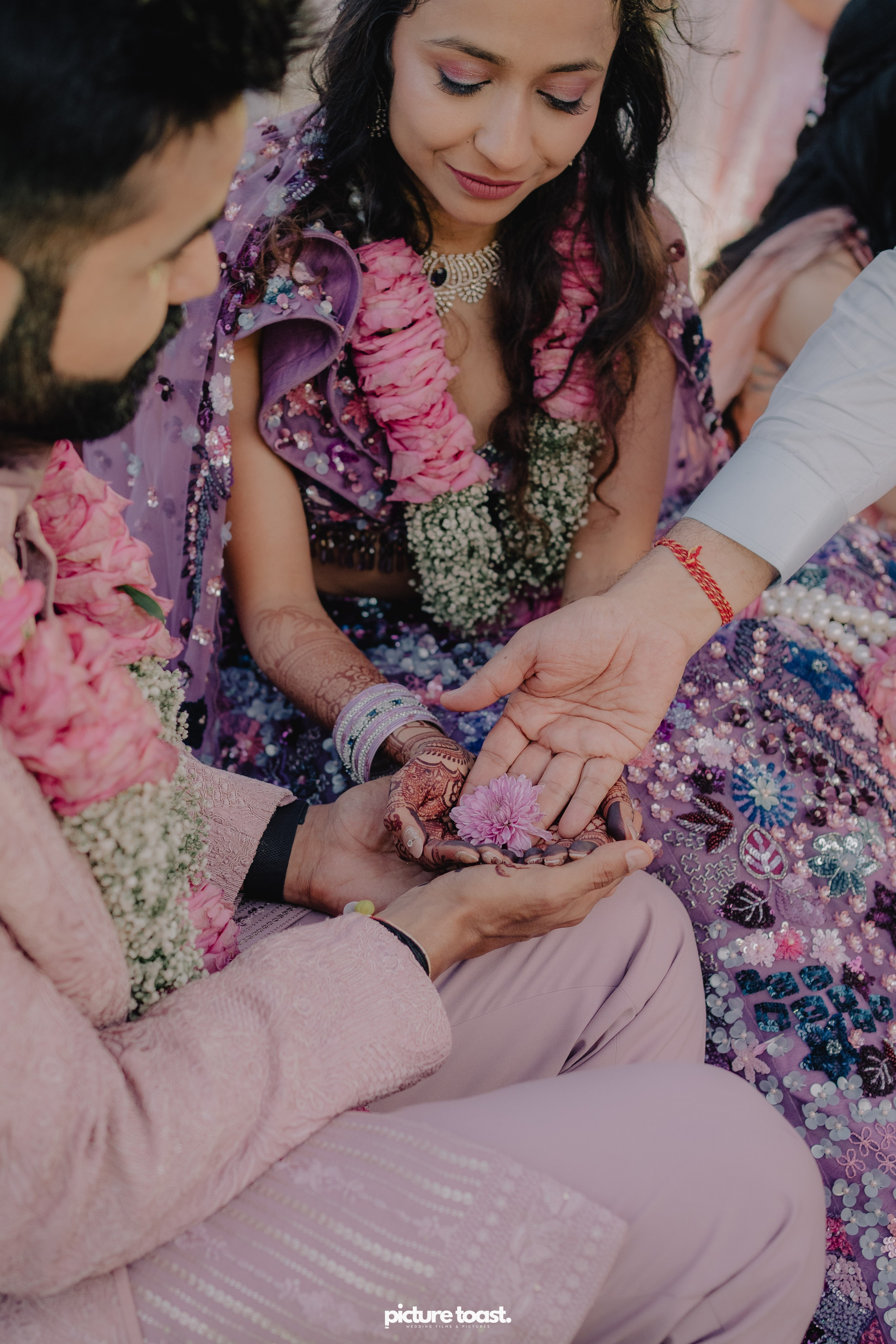 Varamala Ft. Barbie & Aneesh. Fine art Wedding Photographers in India & Canada