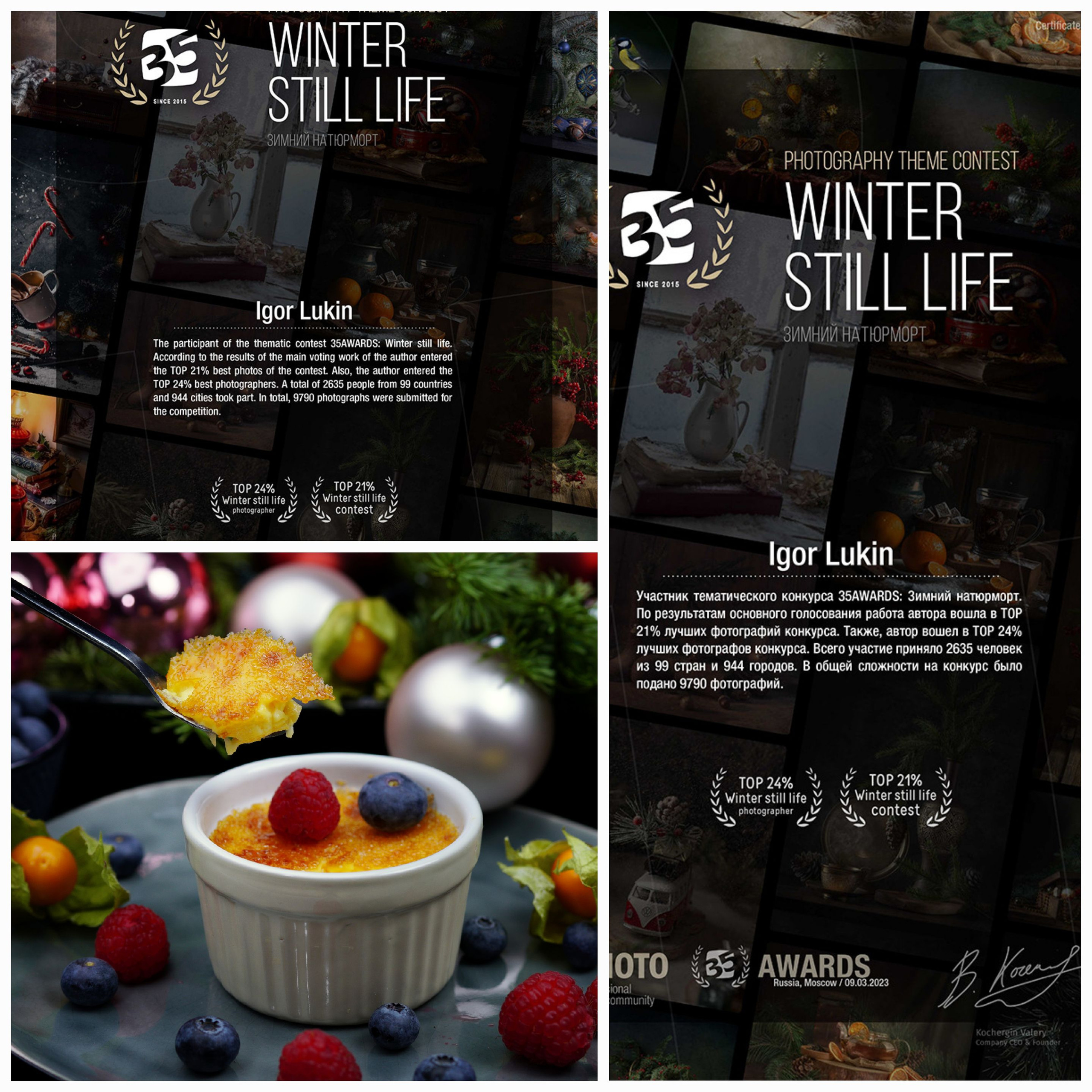 35 AWARDS ЗИМНИЙ НАТЮРМОРТ. LUKIN IGOR Photography