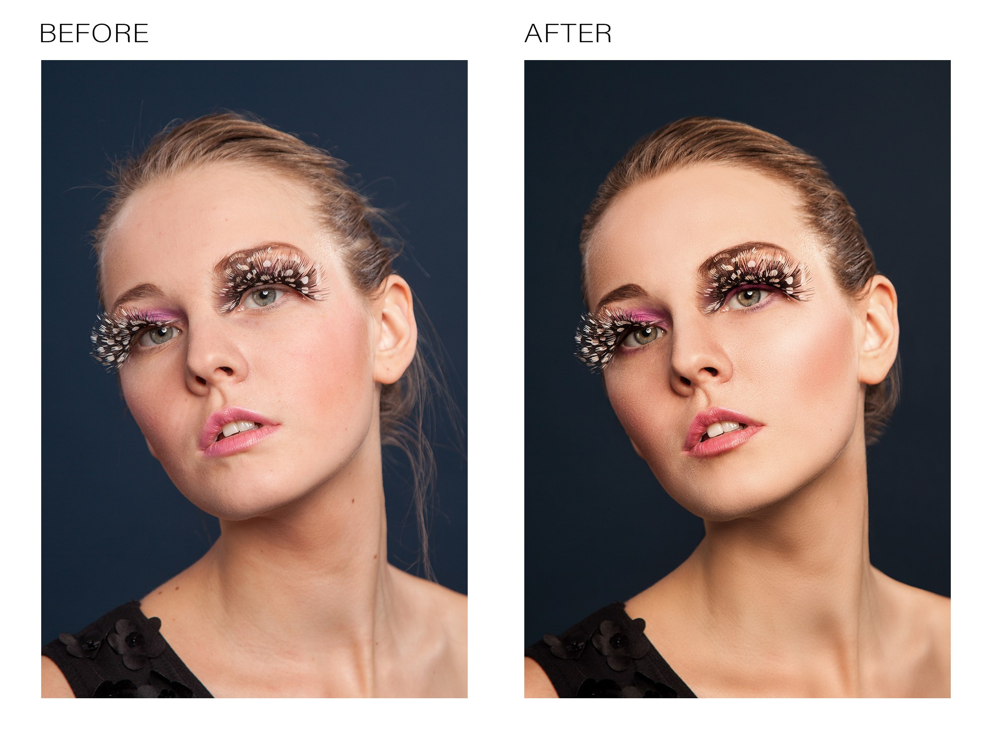 Профессиональная ретушь beauty фотографии от международного ретушера, идеальная кожа и естественный макияж. High-end обработка портрета опытным ретушером, услуги worldwide