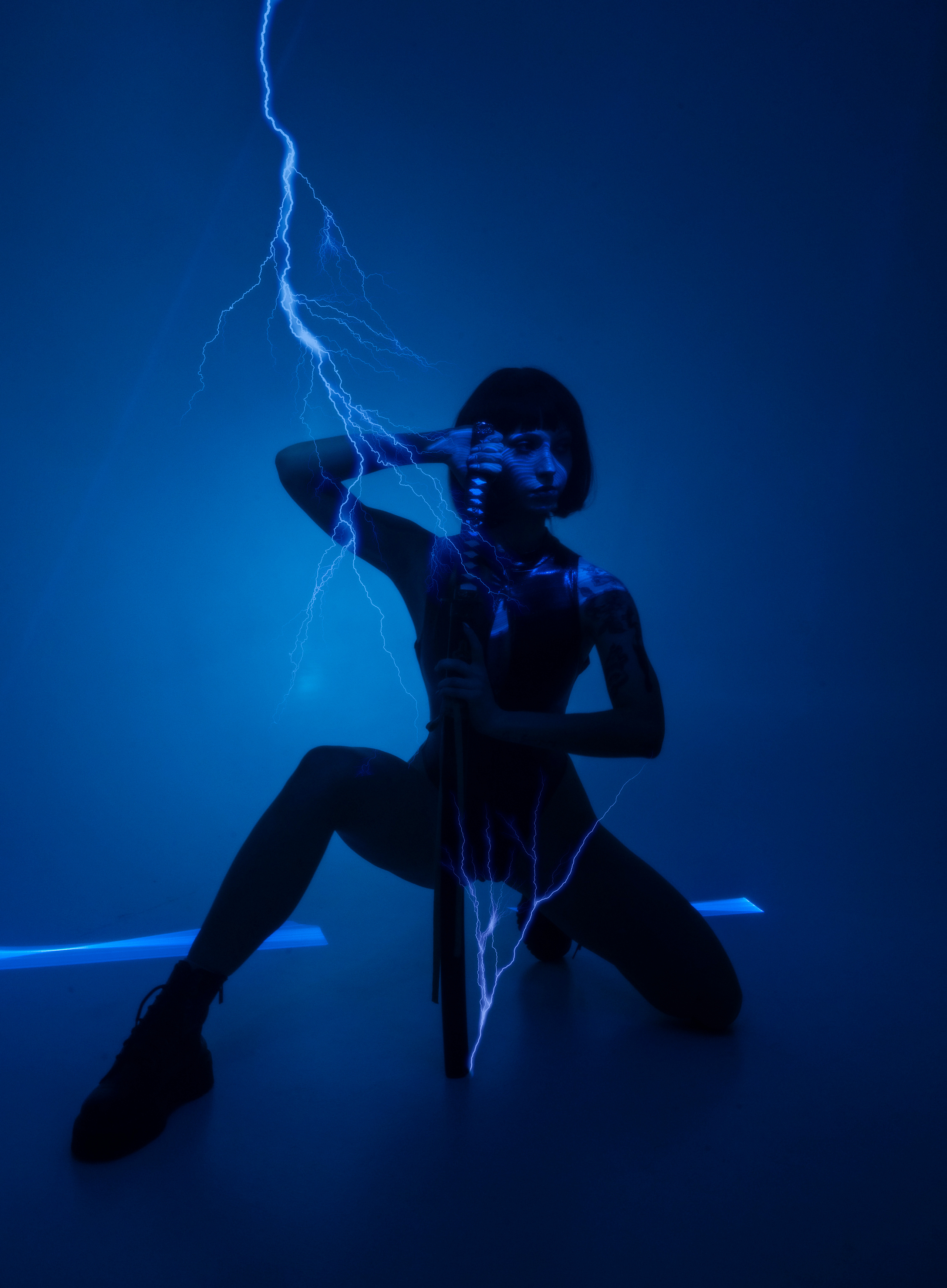 NEON BLADE. Anna Omni — concept photographer and digital artist in Riga, Latvia