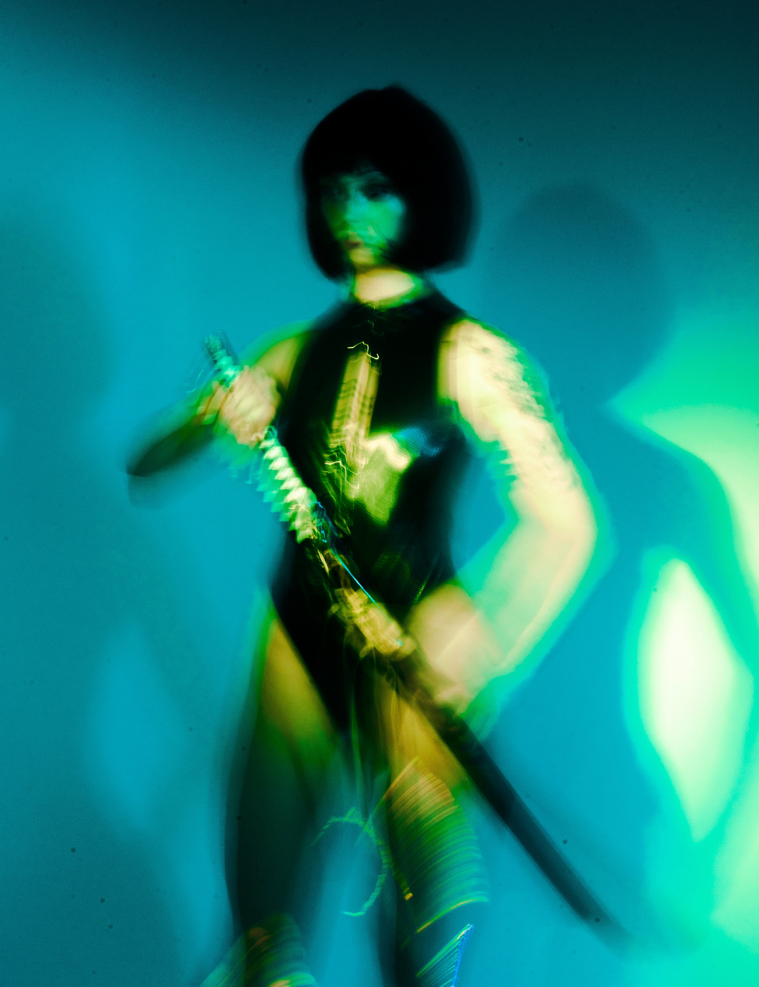 NEON BLADE. Anna Omni — concept photographer and digital artist in Riga, Latvia