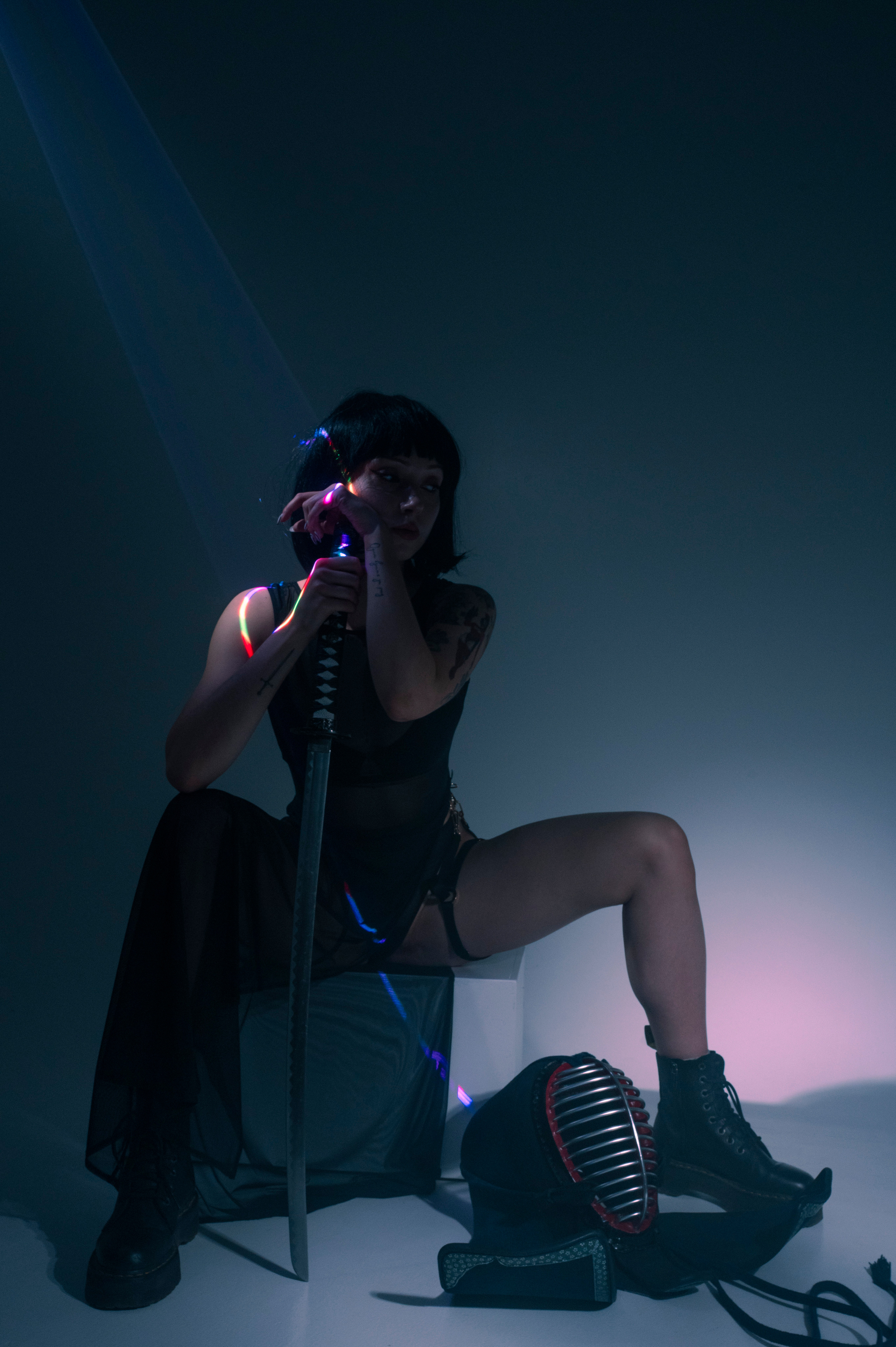 NEON BLADE. Anna Omni — concept photographer and digital artist in Riga, Latvia