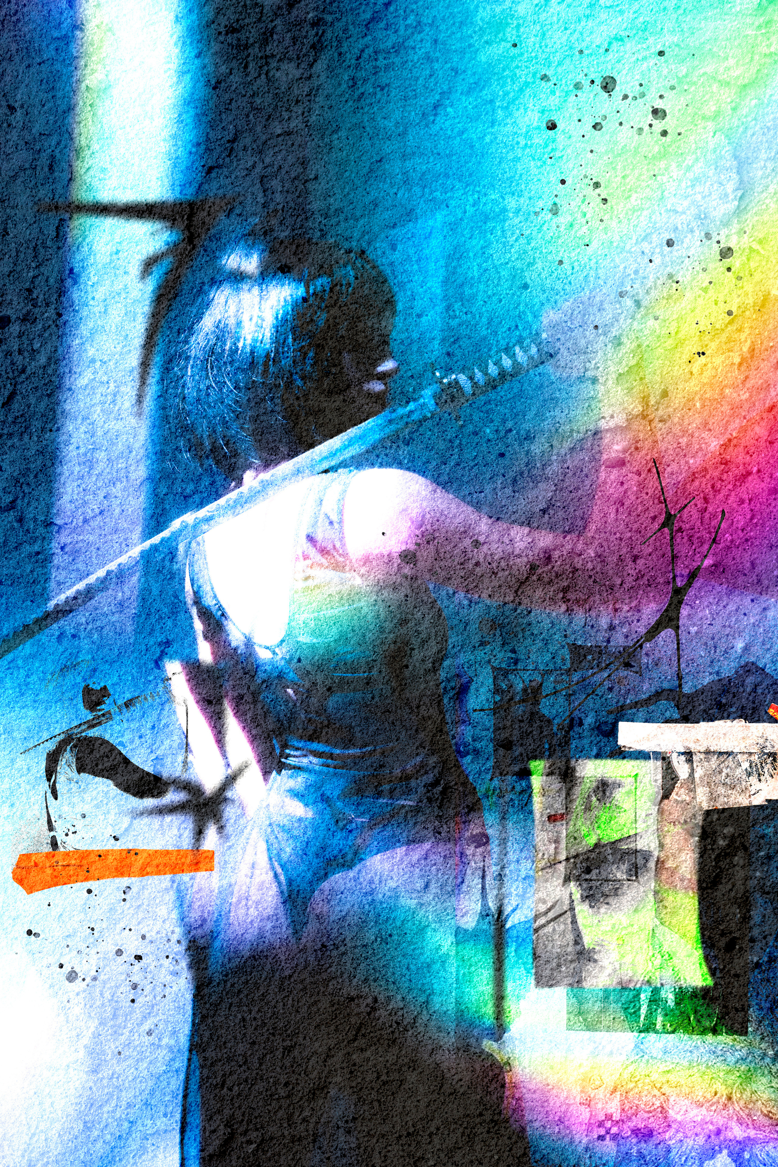 NEON BLADE. Anna Omni — concept photographer and digital artist in Riga, Latvia